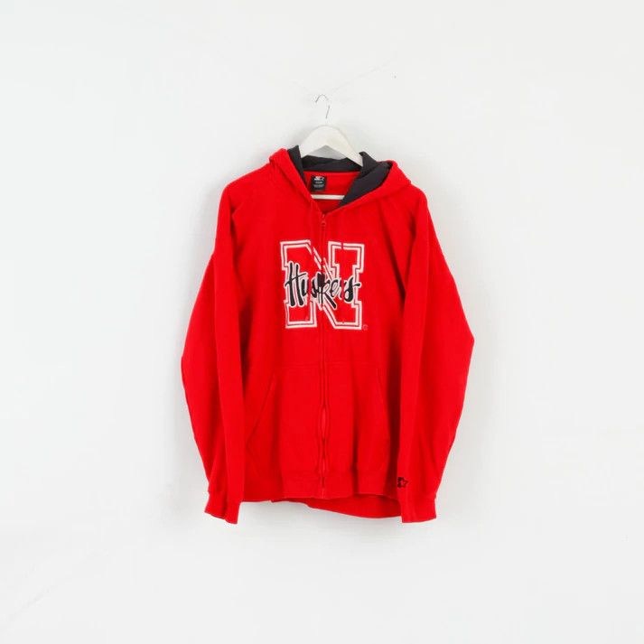 Starter Starter Men XL Sweatshirt Red Cotton Huskers 3808 Size US XL / EU 56 / 4 - 2 Thumbnail