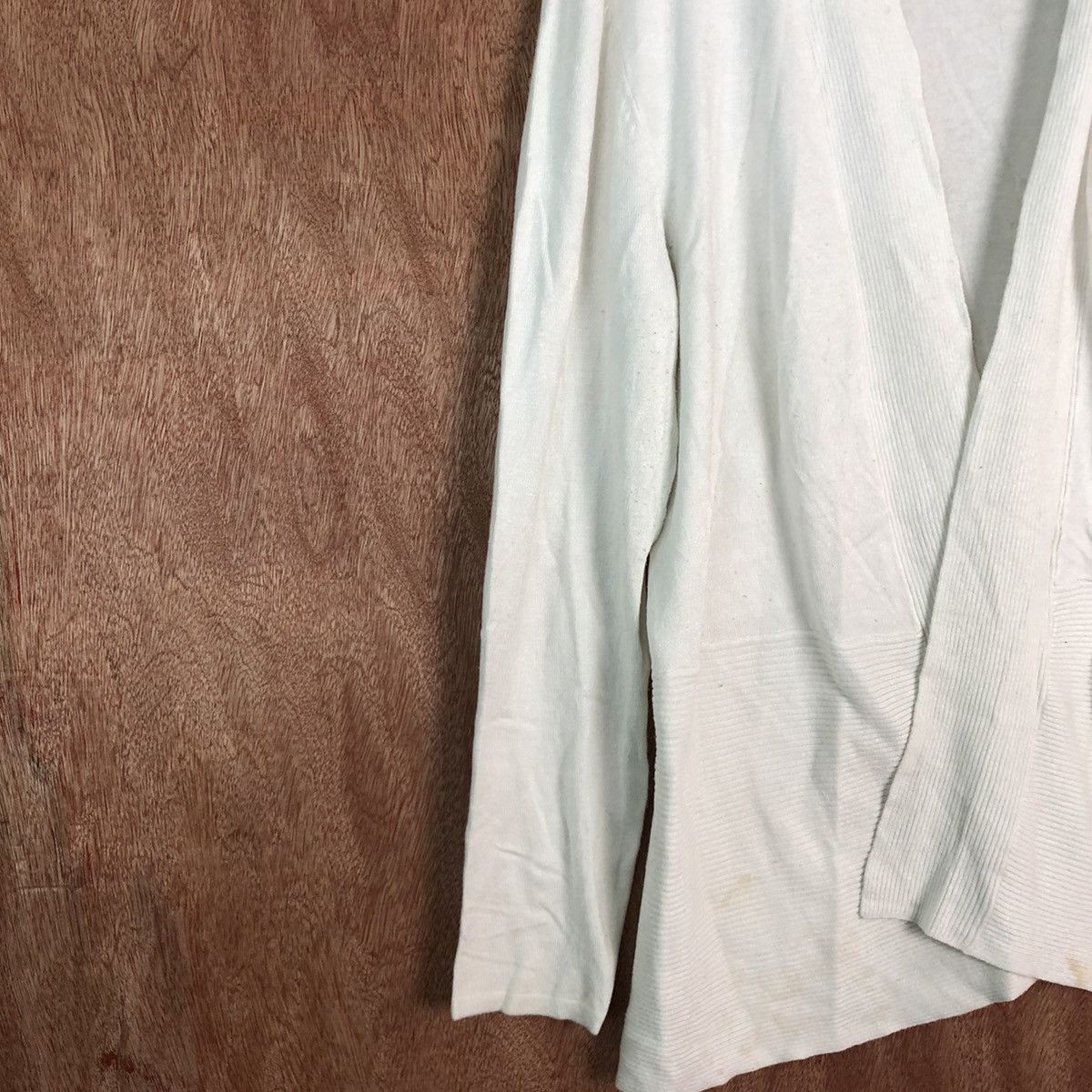 Japanese Brand Alfred Sung White Long Cardigan knitwear #6110 Size US XL / EU 56 / 4 - 7 Thumbnail