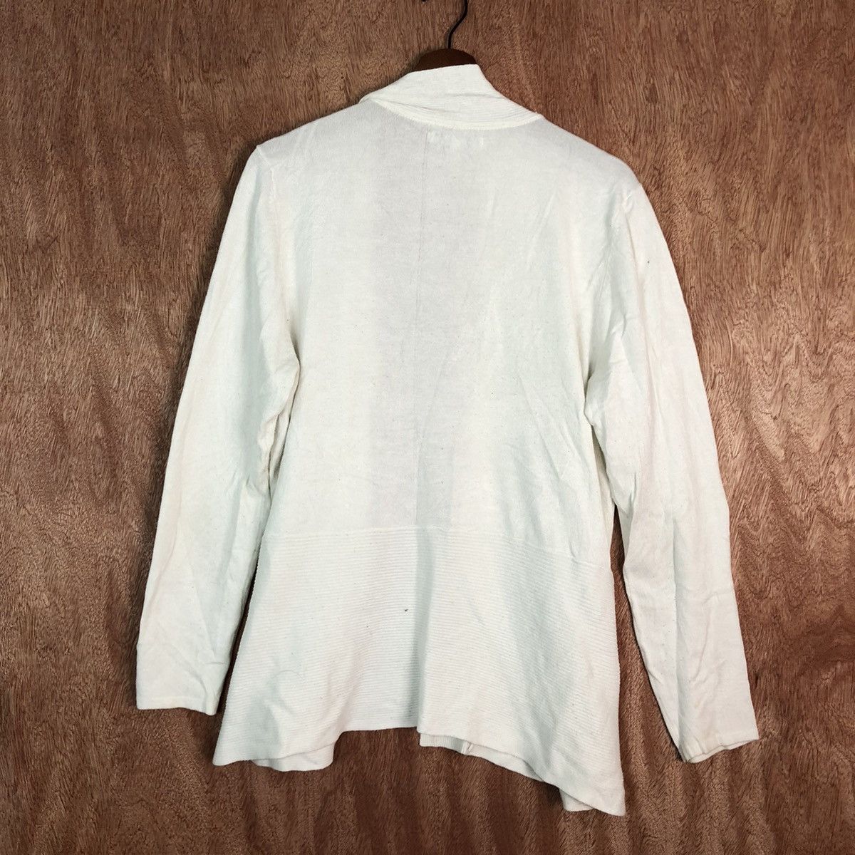 Japanese Brand Alfred Sung White Long Cardigan knitwear #6110 Size US XL / EU 56 / 4 - 9 Thumbnail