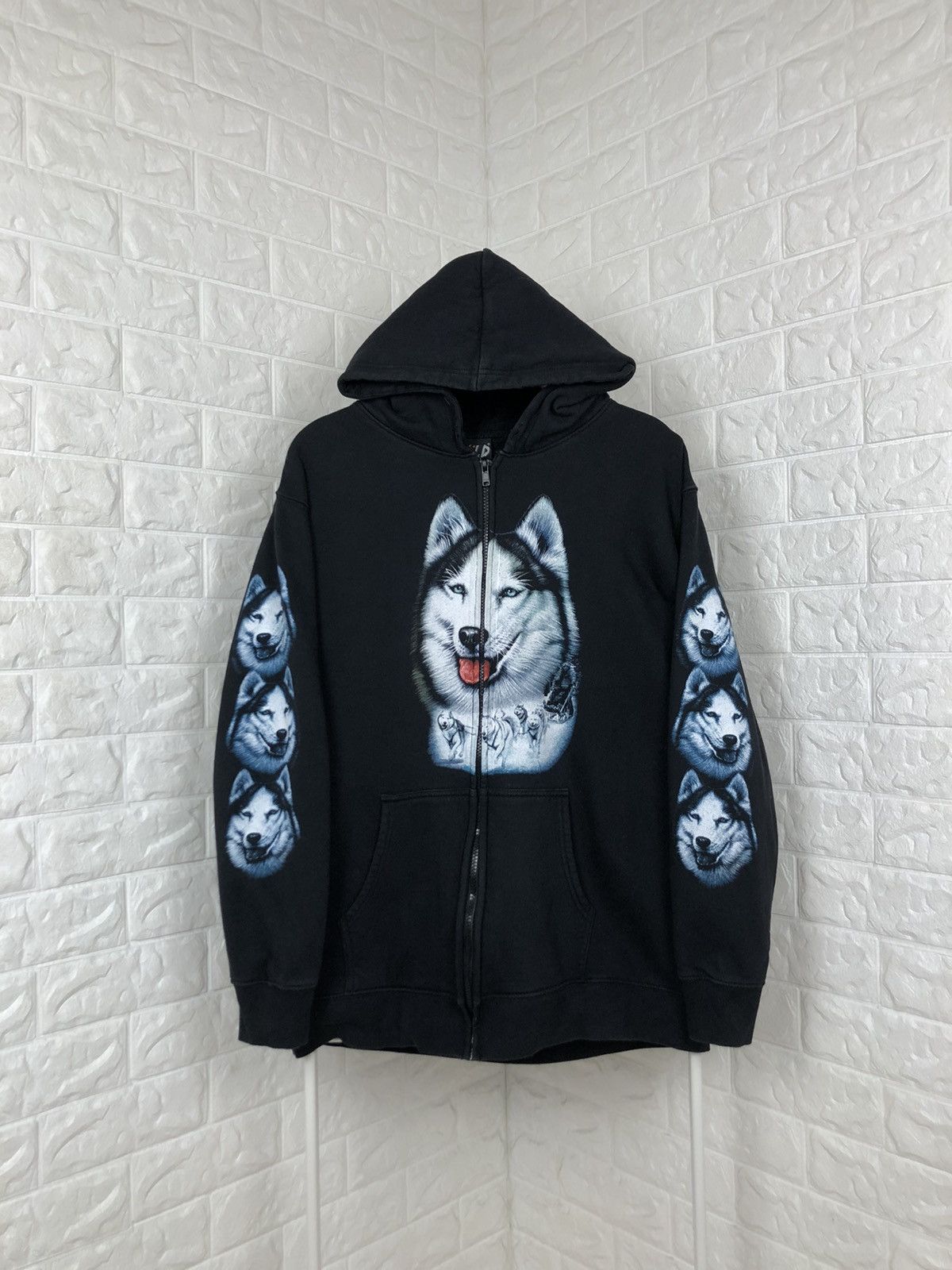 Japanese Brand × Vintage Vintage Wolf Hoodie size M Size US M / EU 48-50 / 2 - 1 Thumbnail