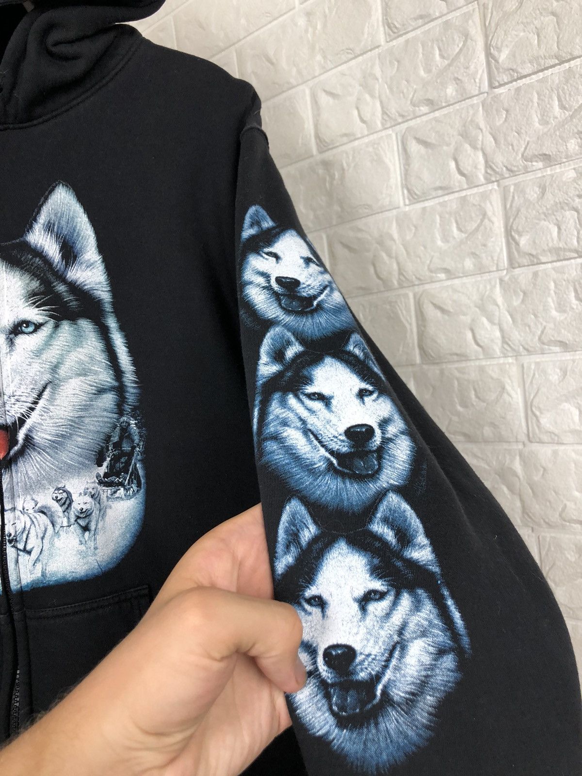 Japanese Brand × Vintage Vintage Wolf Hoodie size M Size US M / EU 48-50 / 2 - 5 Thumbnail