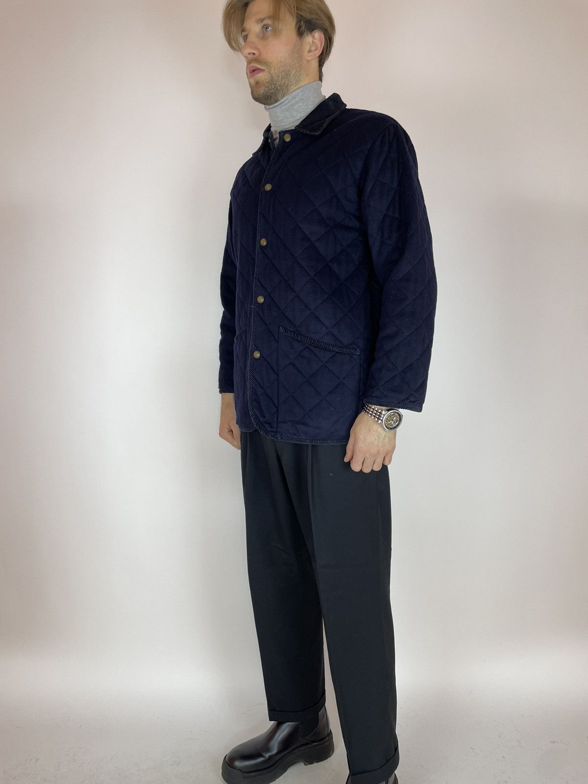 Vintage TIROLER LODEN Moessmer Virgin Lana/Alpaca Quilt jacket Mens Size US XL / EU 56 / 4 - 4 Thumbnail