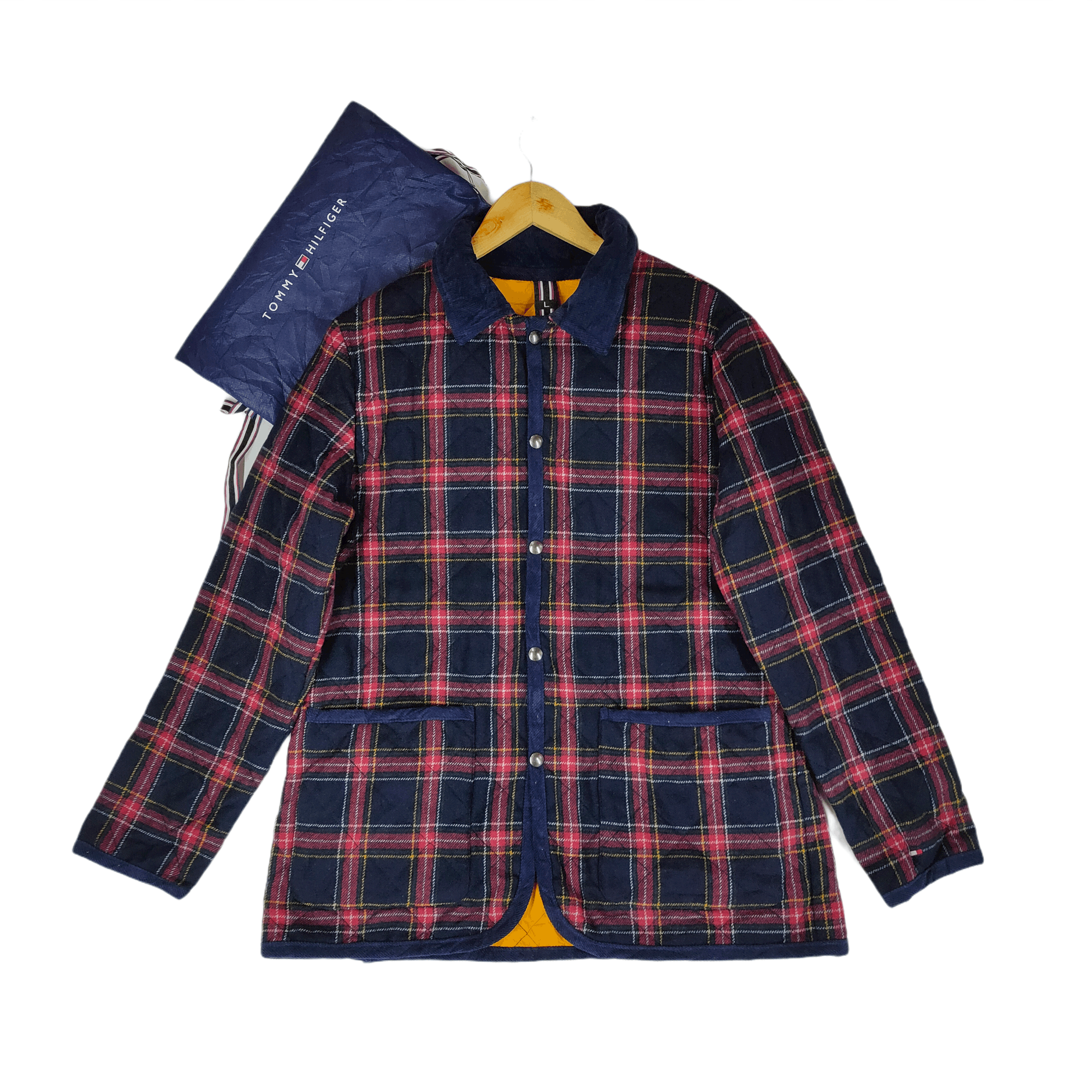 Tommy Hilfiger FREE GIFT!! TOMMY HILFIGER Full Snap Button Jacket Grid Size US L / EU 52-54 / 3 - 1 Thumbnail