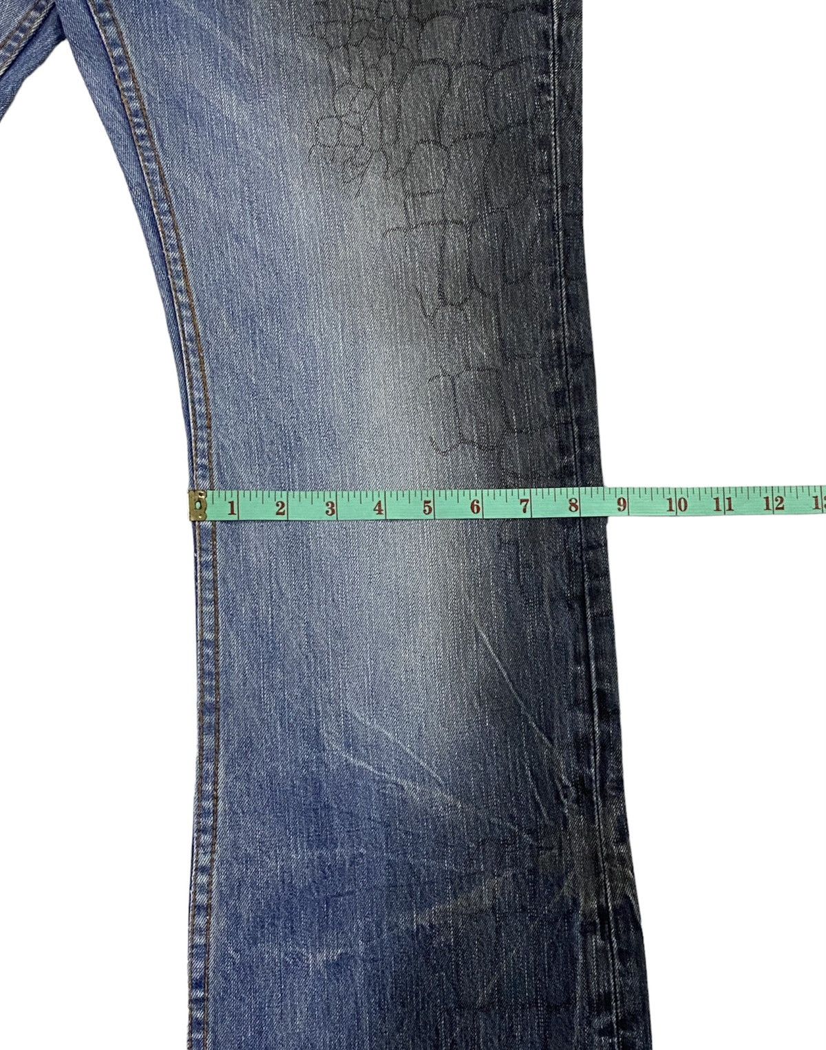 Japanese Brand Flare💃Semantic Design Snake Scales Denim Jeans Size US 34 / EU 50 - 8 Thumbnail