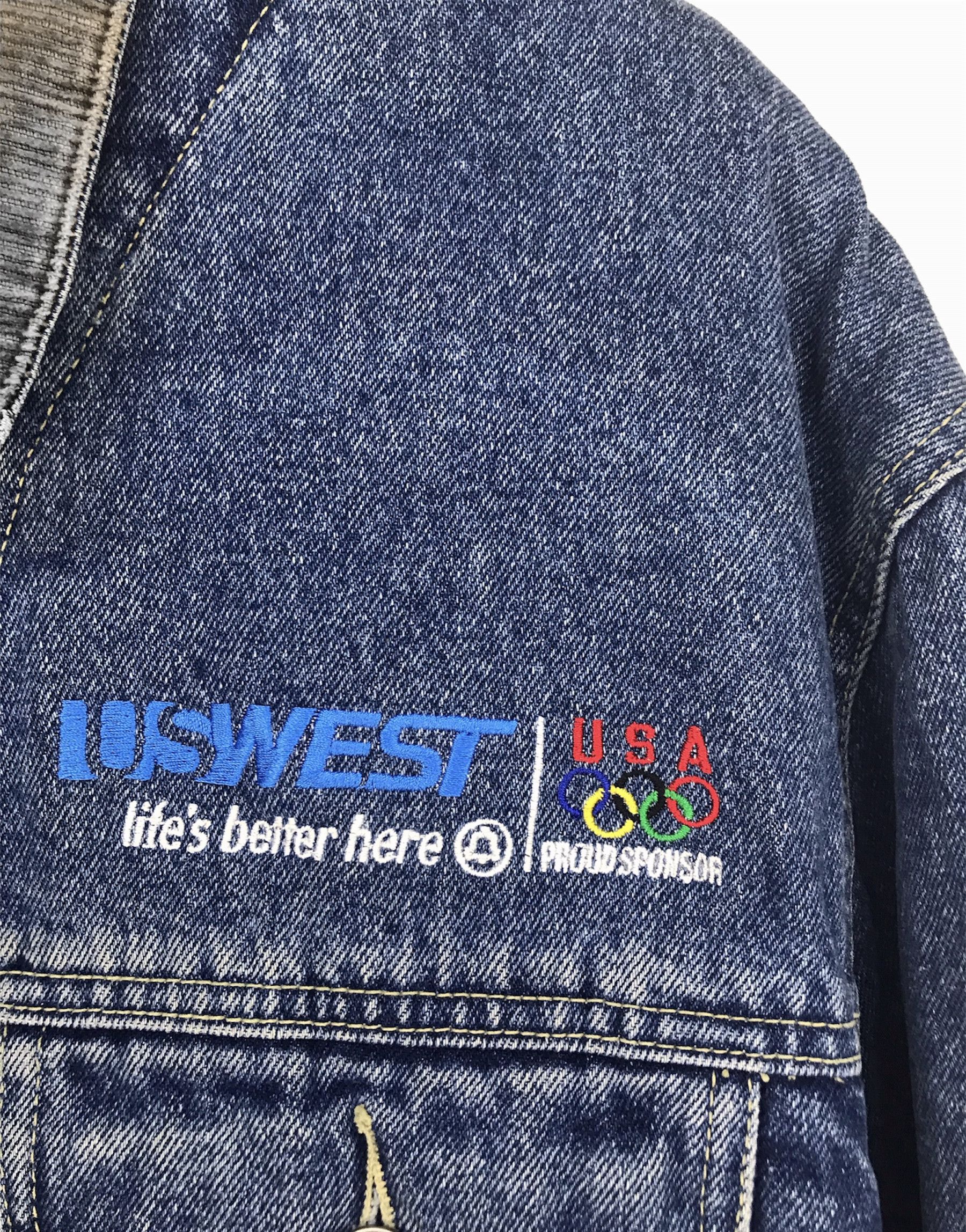 USA Olympics Vtg 90s USA OLYMPIC US WEST Swingster Trucker Denim Jacket Size US M / EU 48-50 / 2 - 7 Thumbnail