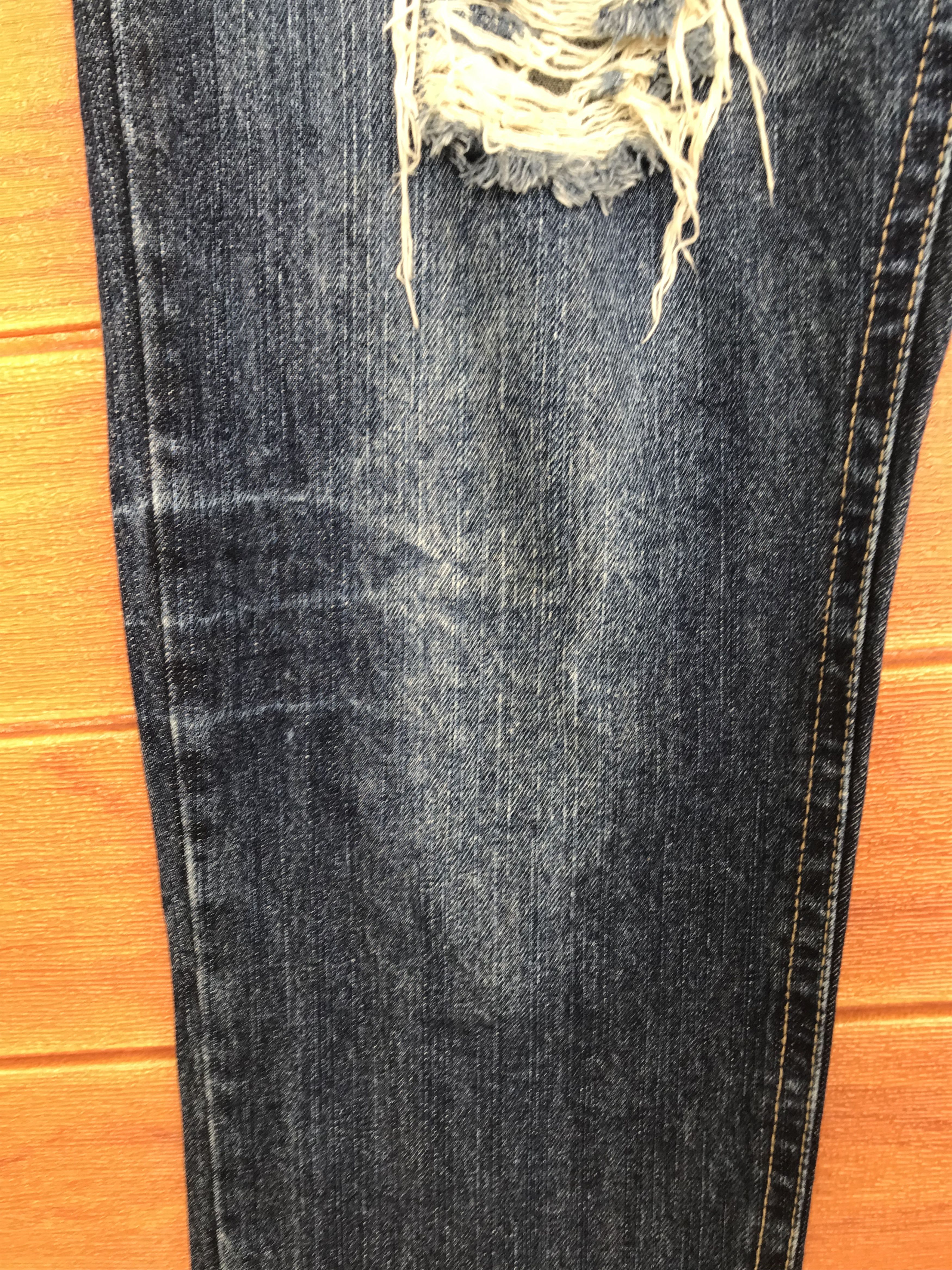 If Six Was Nine Copper Smith Printed Back Distressed Faded Denim Jeans Size US 34 / EU 50 - 12 Thumbnail