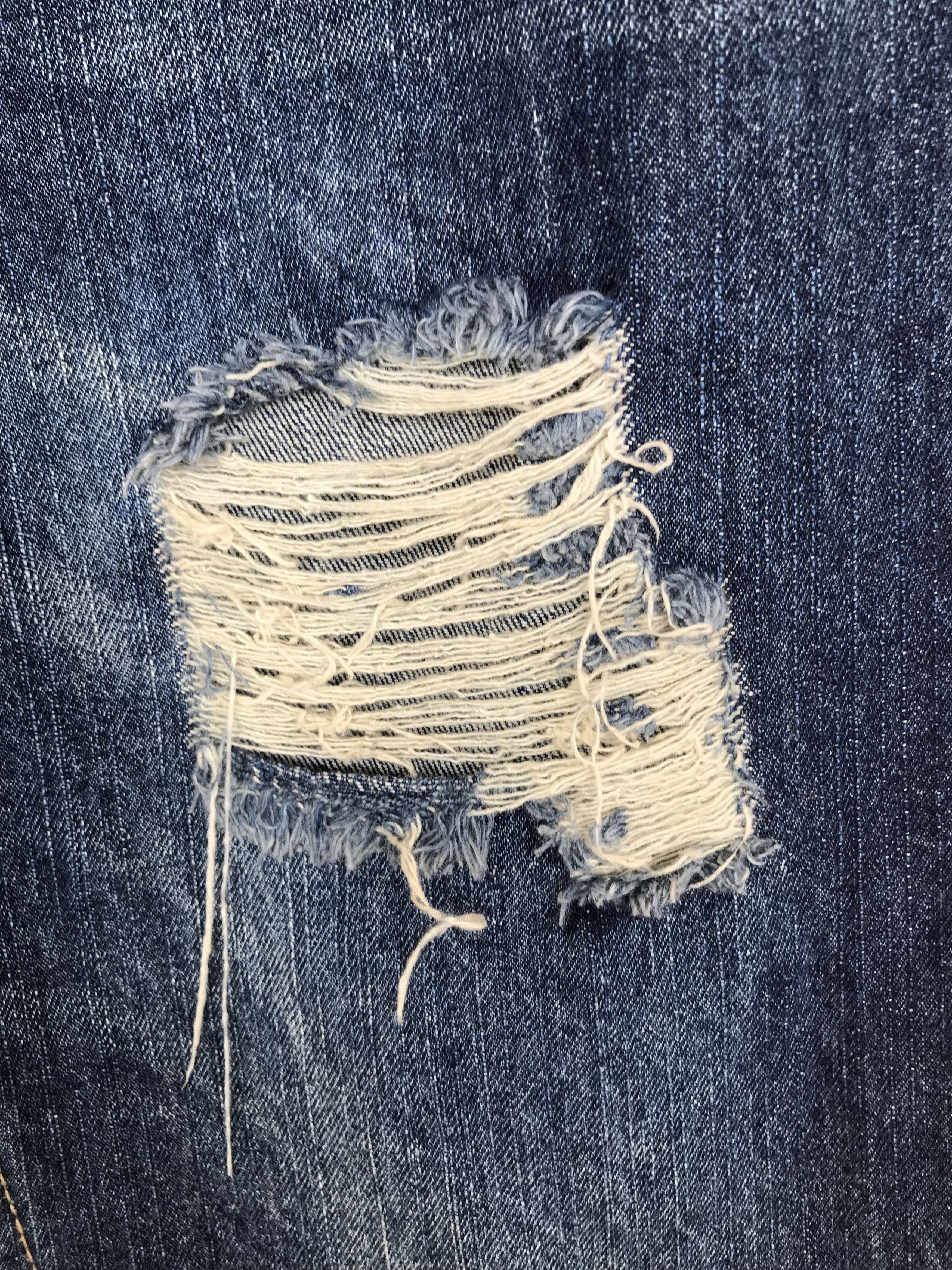 If Six Was Nine Copper Smith Printed Back Distressed Faded Denim Jeans Size US 34 / EU 50 - 9 Thumbnail