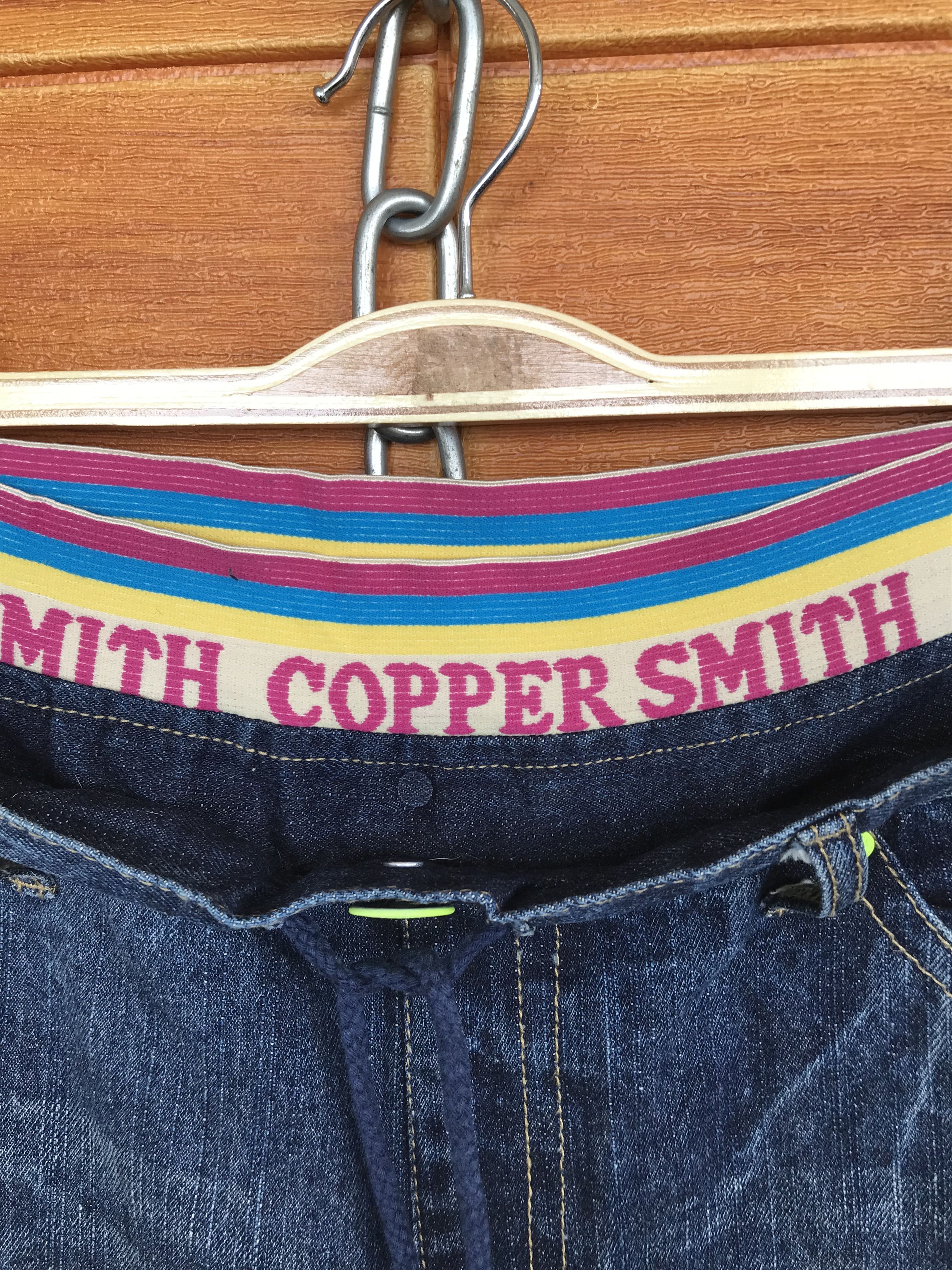 If Six Was Nine Copper Smith Printed Back Distressed Faded Denim Jeans Size US 34 / EU 50 - 21 Thumbnail