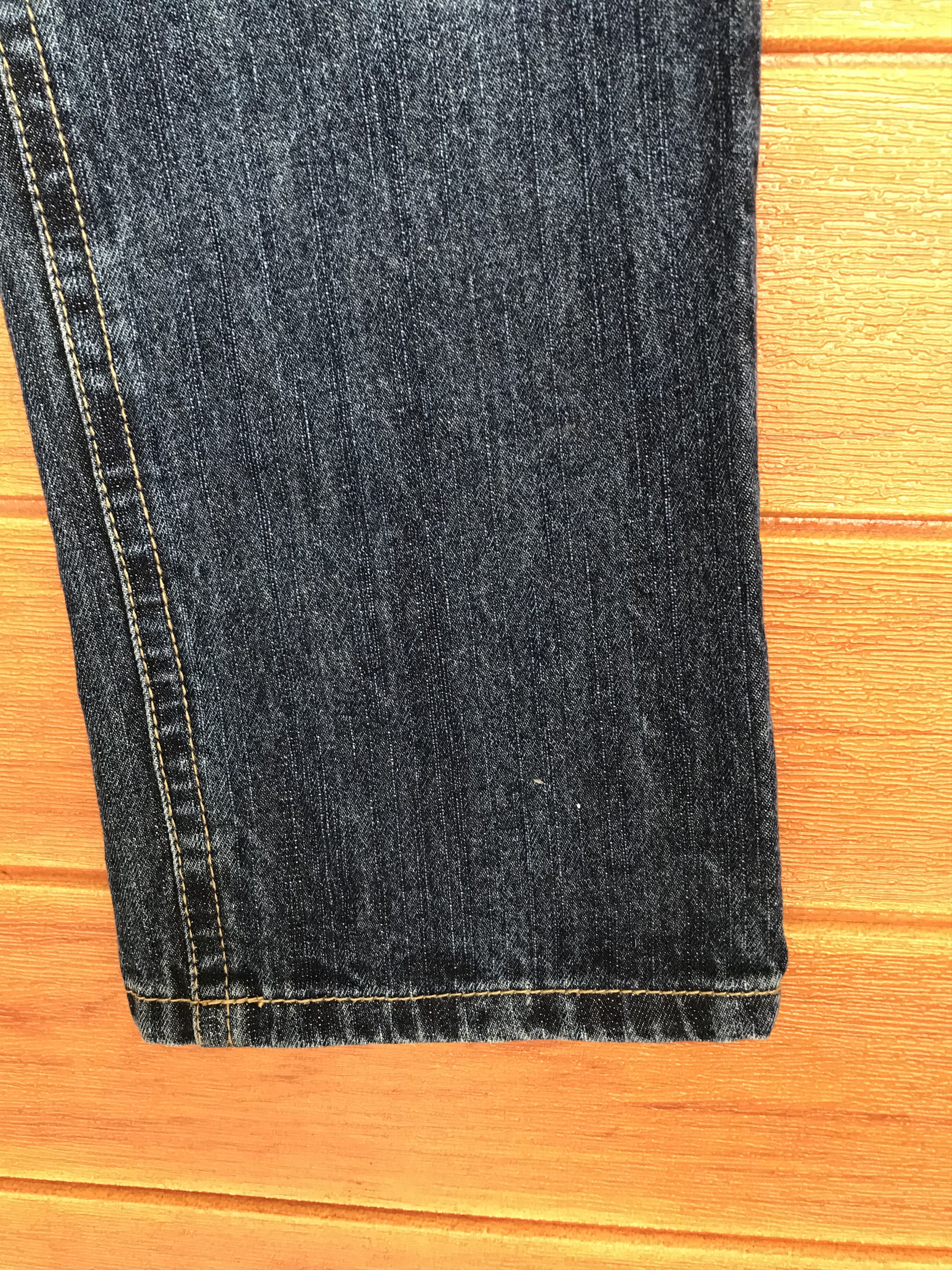 If Six Was Nine Copper Smith Printed Back Distressed Faded Denim Jeans Size US 34 / EU 50 - 15 Thumbnail