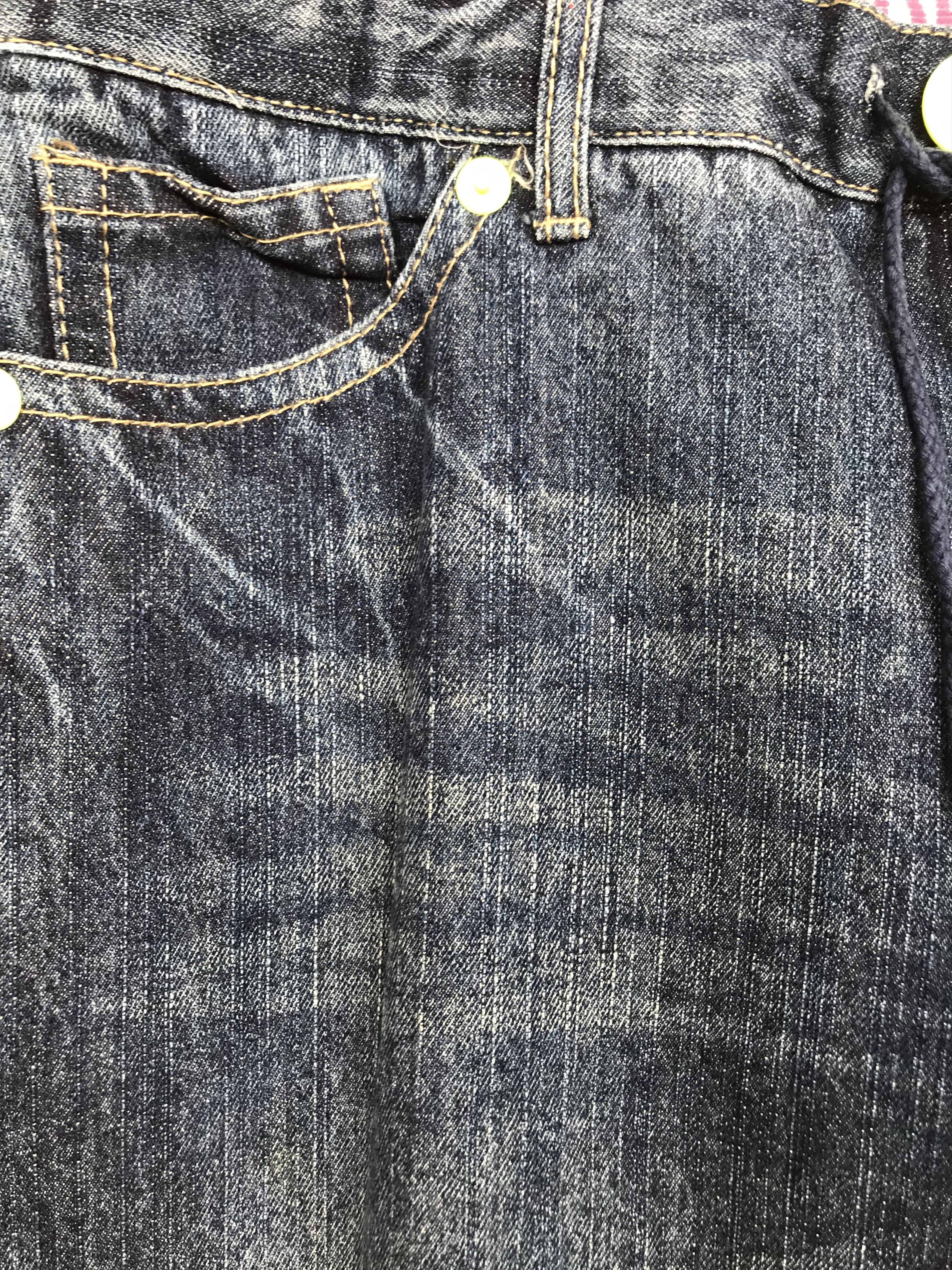 If Six Was Nine Copper Smith Printed Back Distressed Faded Denim Jeans Size US 34 / EU 50 - 6 Thumbnail