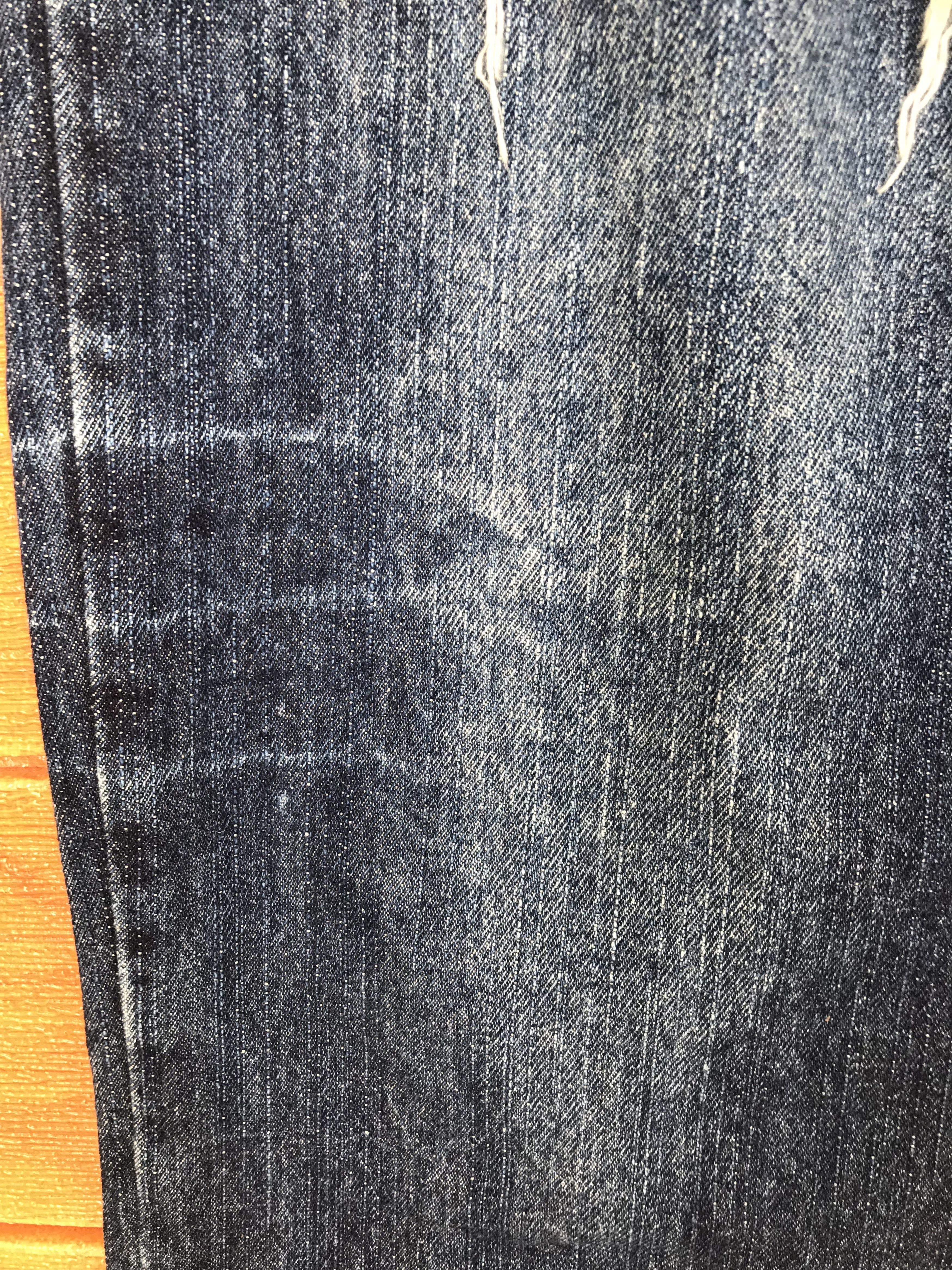 If Six Was Nine Copper Smith Printed Back Distressed Faded Denim Jeans Size US 34 / EU 50 - 10 Thumbnail