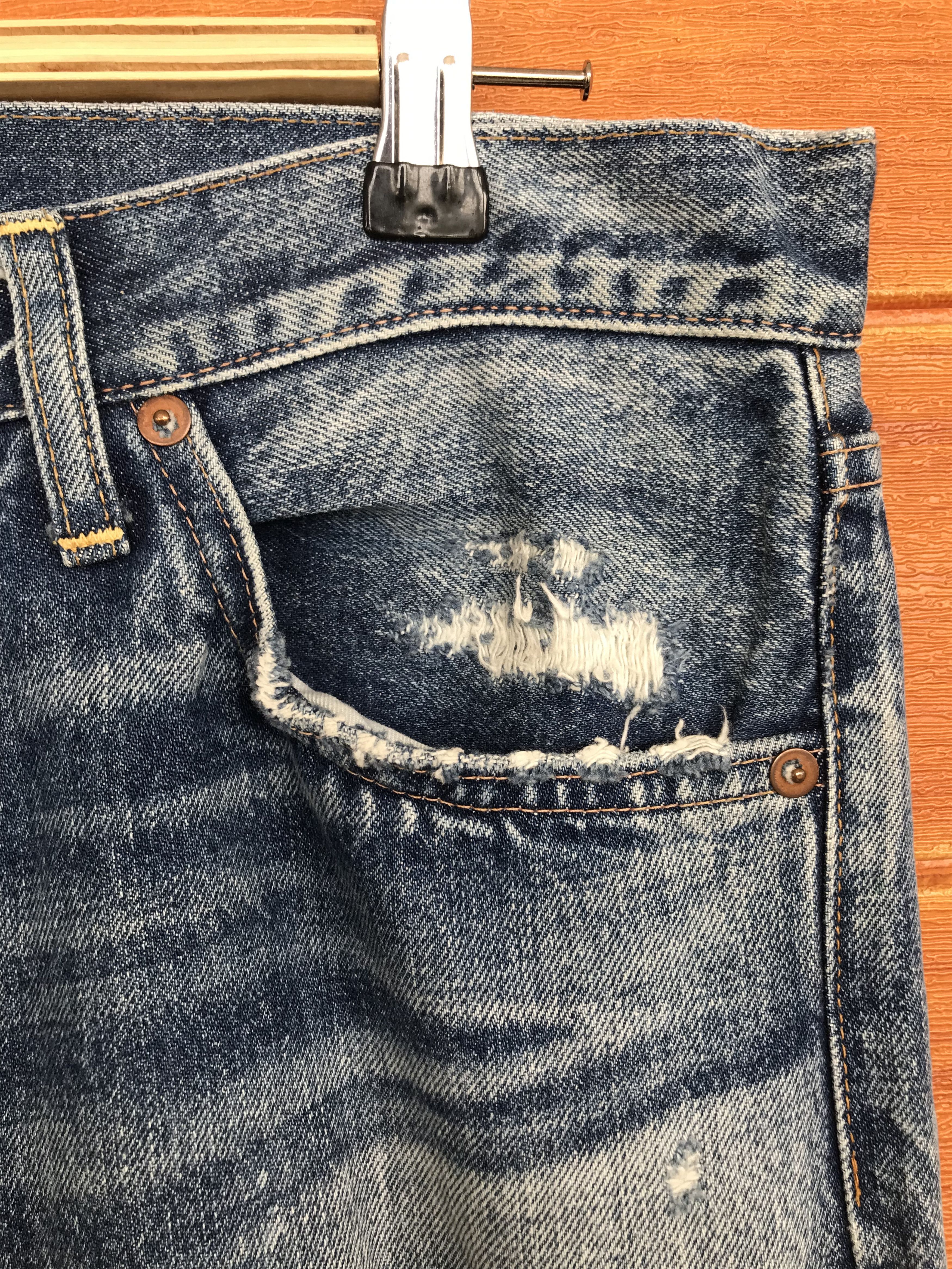 Comme des Garcons × Undercover Vintage RNA Inc Japan Faded Distressed Denim Jeans Size US 32 / EU 48 - 3 Thumbnail