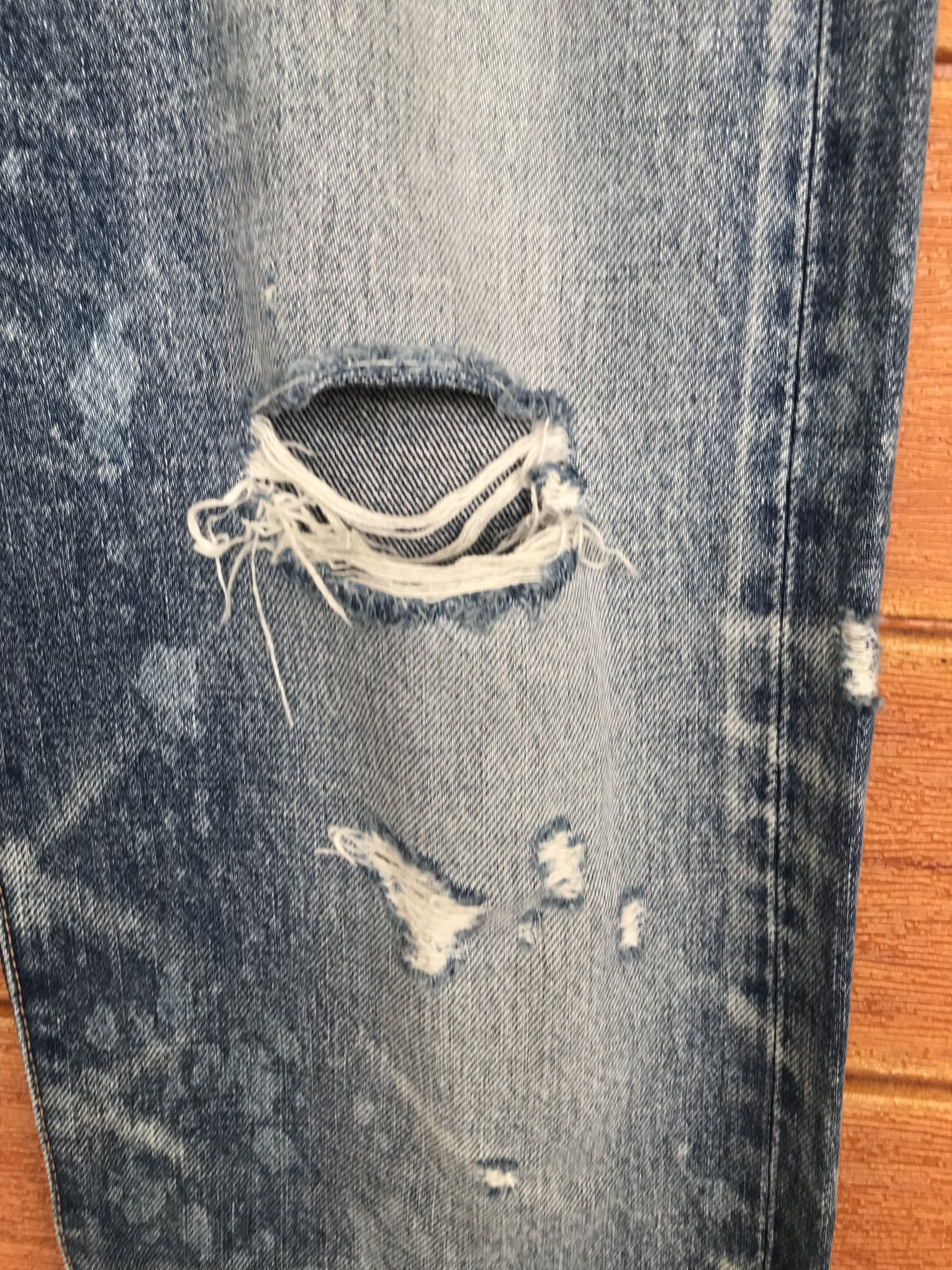 Comme des Garcons × Undercover Vintage RNA Inc Japan Faded Distressed Denim Jeans Size US 32 / EU 48 - 6 Thumbnail