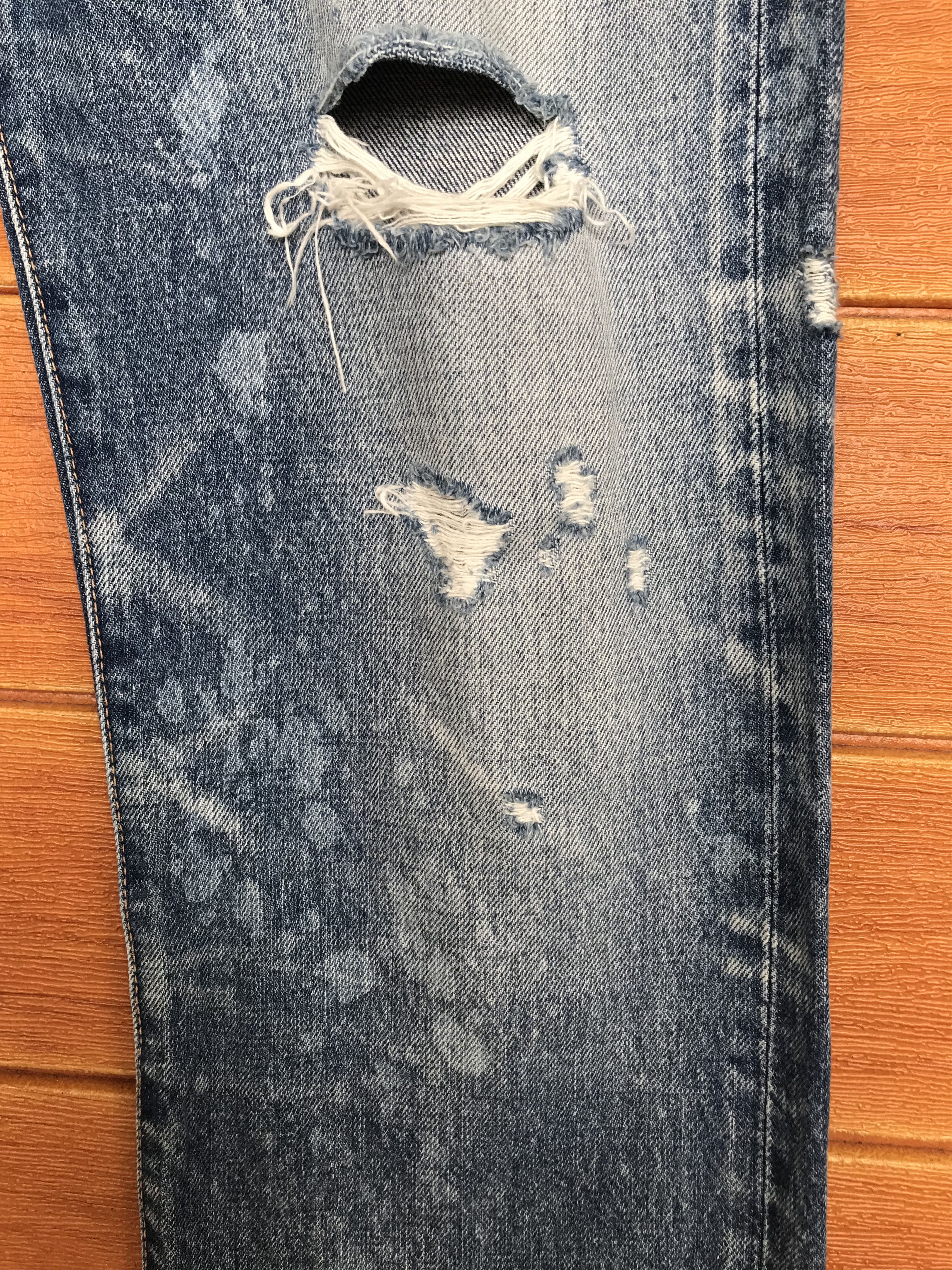 Comme des Garcons × Undercover Vintage RNA Inc Japan Faded Distressed Denim Jeans Size US 32 / EU 48 - 10 Thumbnail