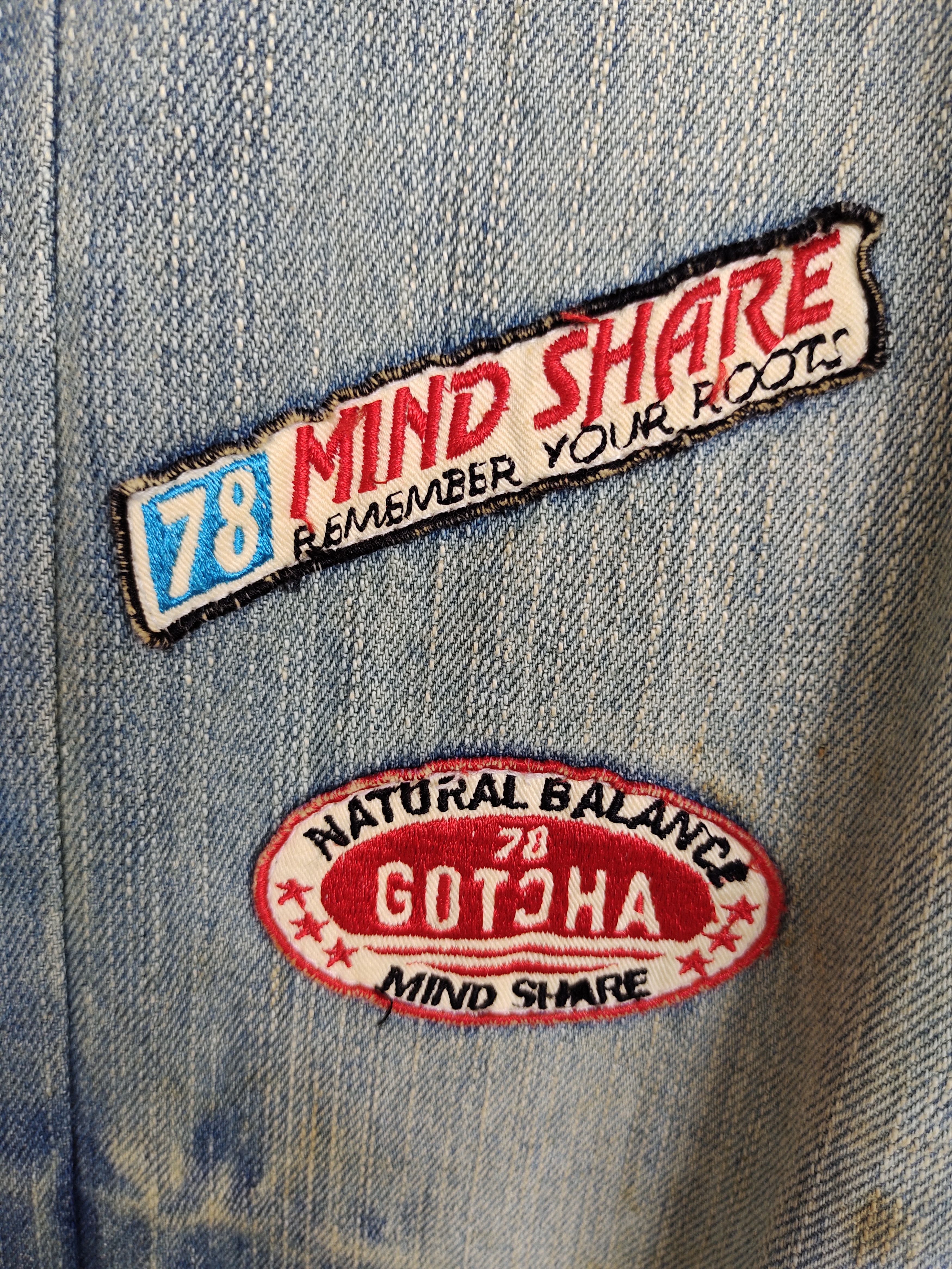 If Six Was Nine GOTCHA SURF Patches Distressed Denim Jeans Size US 33 - 15 Thumbnail