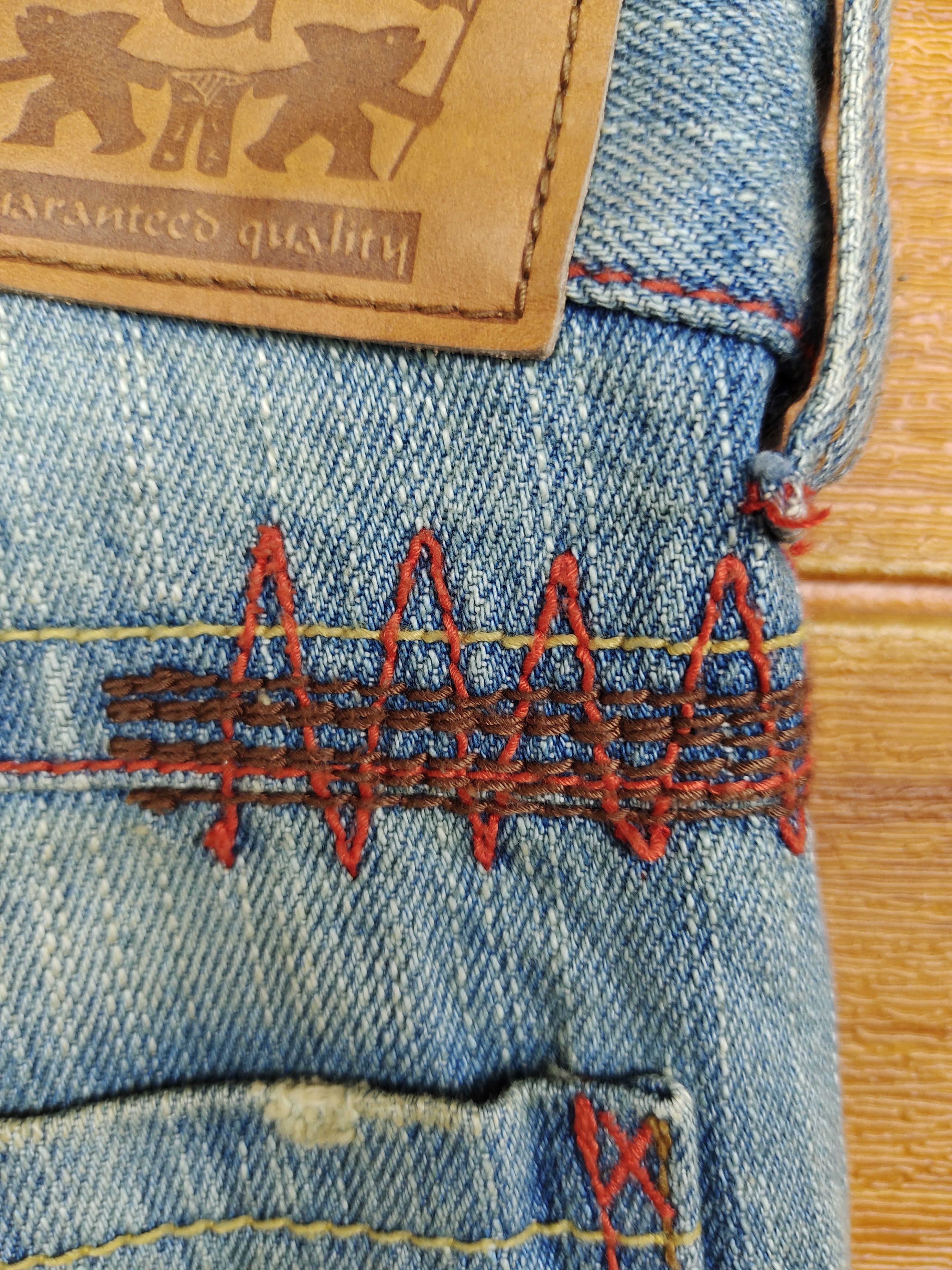 If Six Was Nine GOTCHA SURF Patches Distressed Denim Jeans Size US 33 - 5 Thumbnail