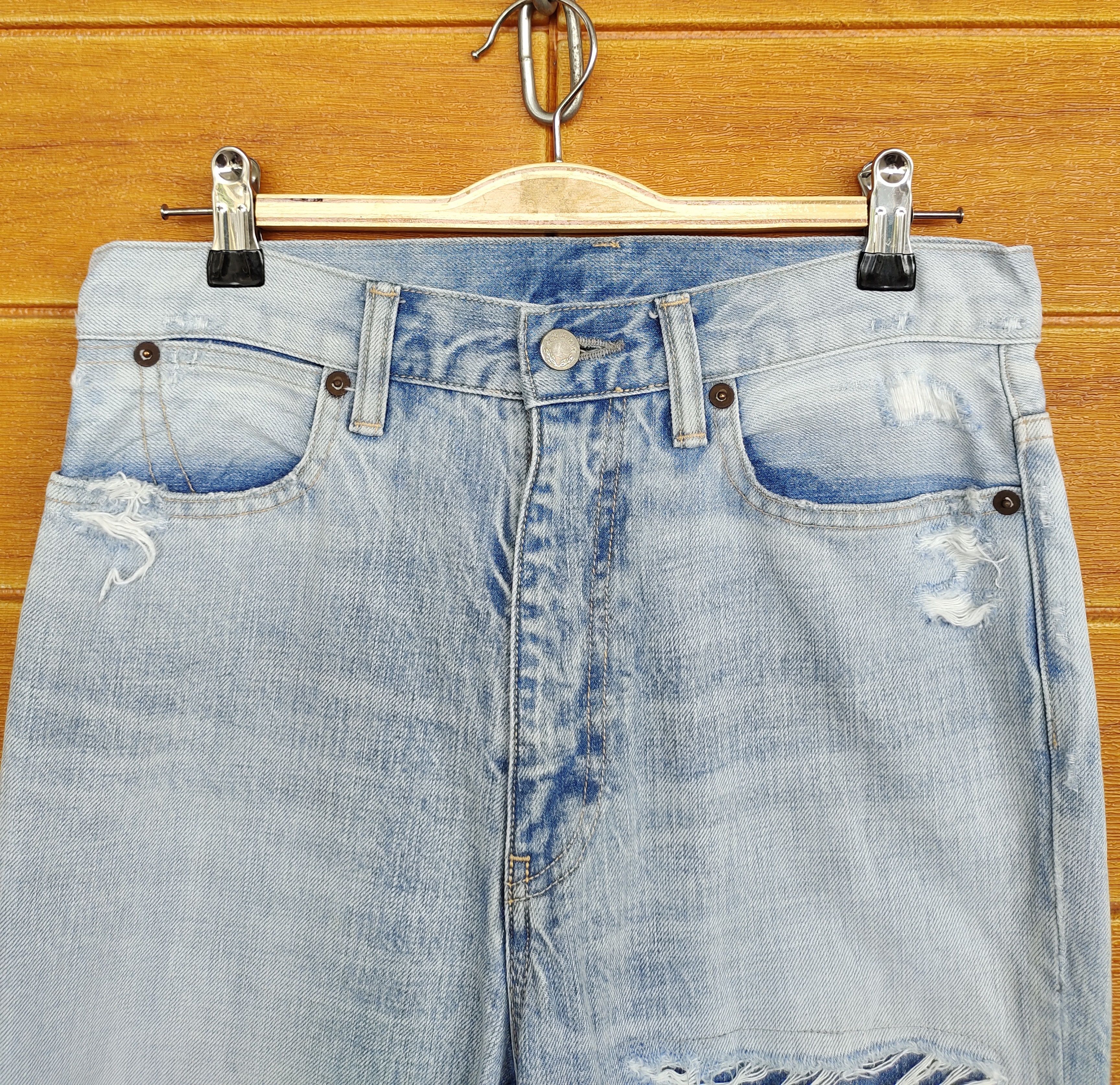 Tomorrowland TOMORROWLAND X MACPHEE Distressed Denim Pants Size US 29 - 2 Thumbnail