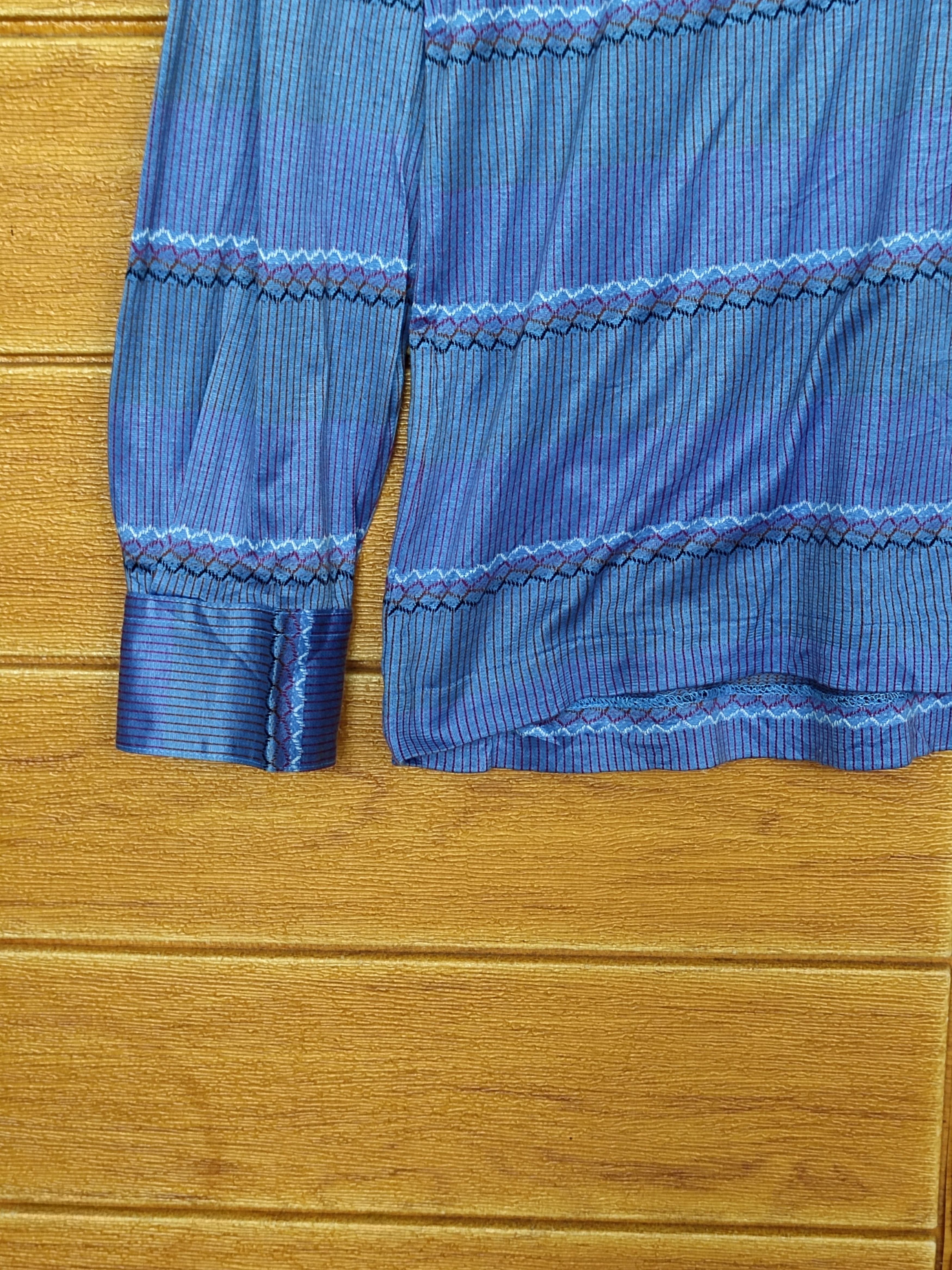 Yves Saint Laurent YVESSANTLAURENT YSL Striped Design Longsleeve Polo Shirt Size US M / EU 48-50 / 2 - 6 Thumbnail