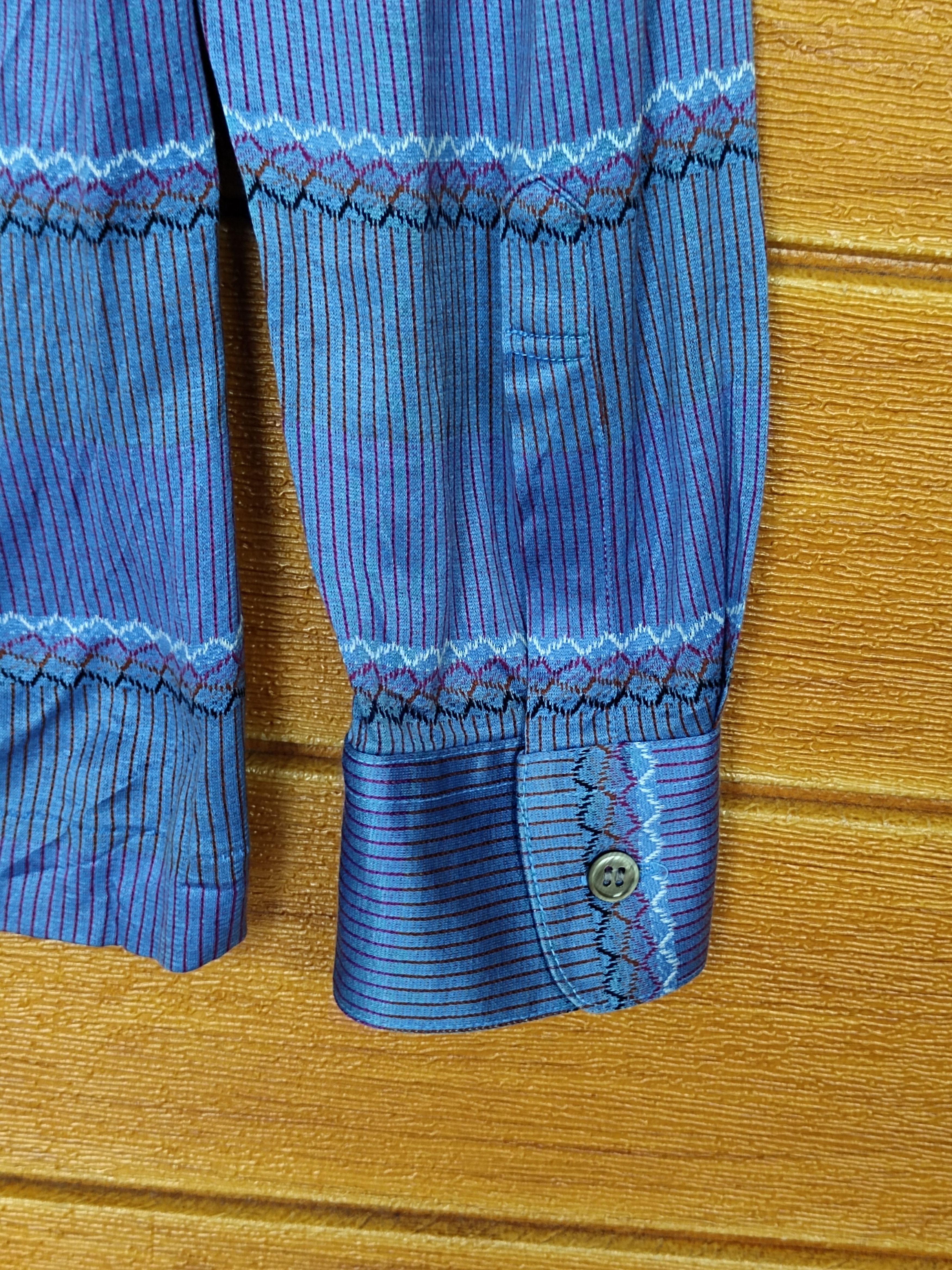 Yves Saint Laurent YVESSANTLAURENT YSL Striped Design Longsleeve Polo Shirt Size US M / EU 48-50 / 2 - 9 Thumbnail