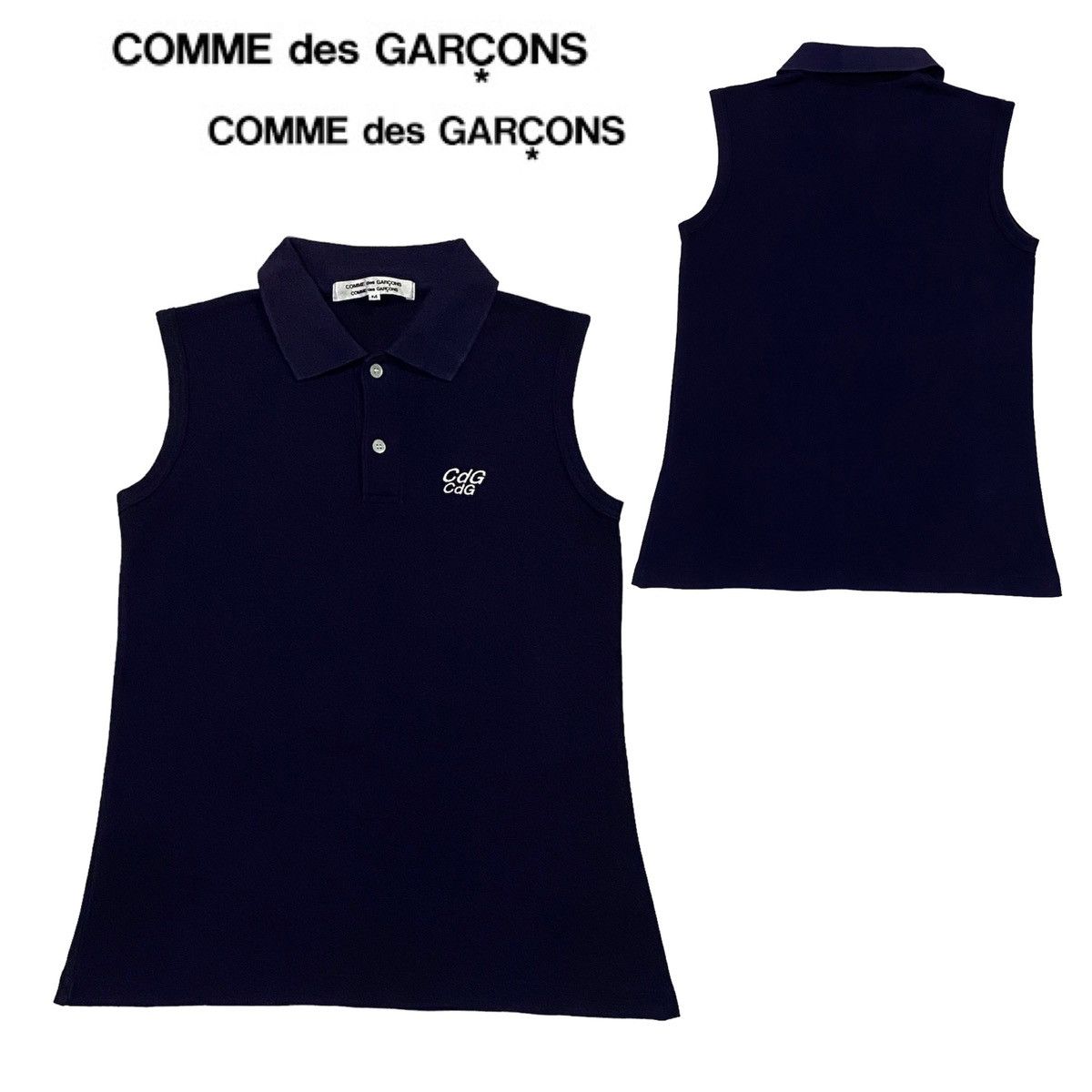 Comme des Garcons Comme Des Garçons Sleevess Heritage Polo Shirt Size M / US 6-8 / IT 42-44 - 1 Thumbnail