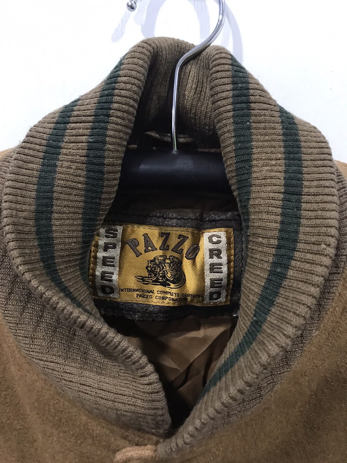 Vintage Vintage PAZZO DENIM STORE Spell Out Oversize Varsity Jacket Size US XL / EU 56 / 4 - 4 Thumbnail
