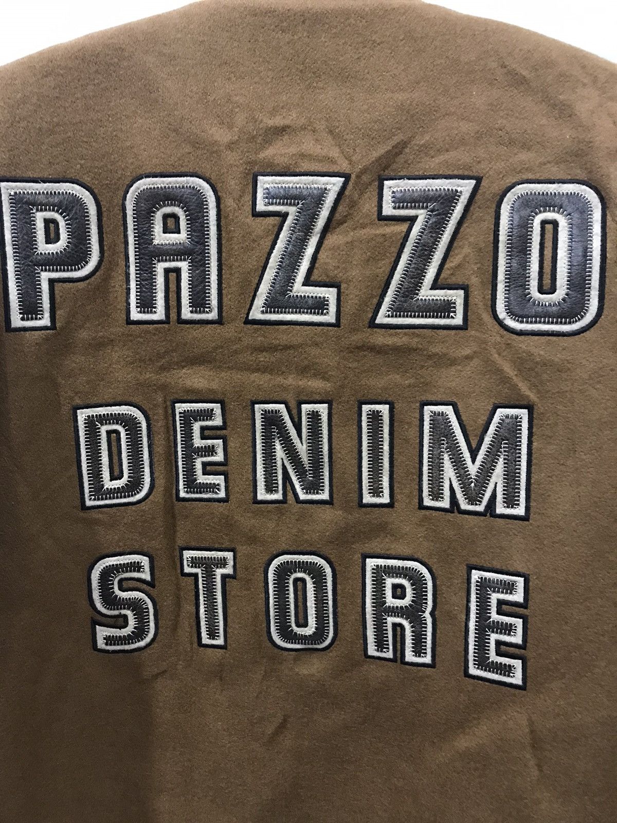 Vintage Vintage PAZZO DENIM STORE Spell Out Oversize Varsity Jacket Size US XL / EU 56 / 4 - 12 Thumbnail