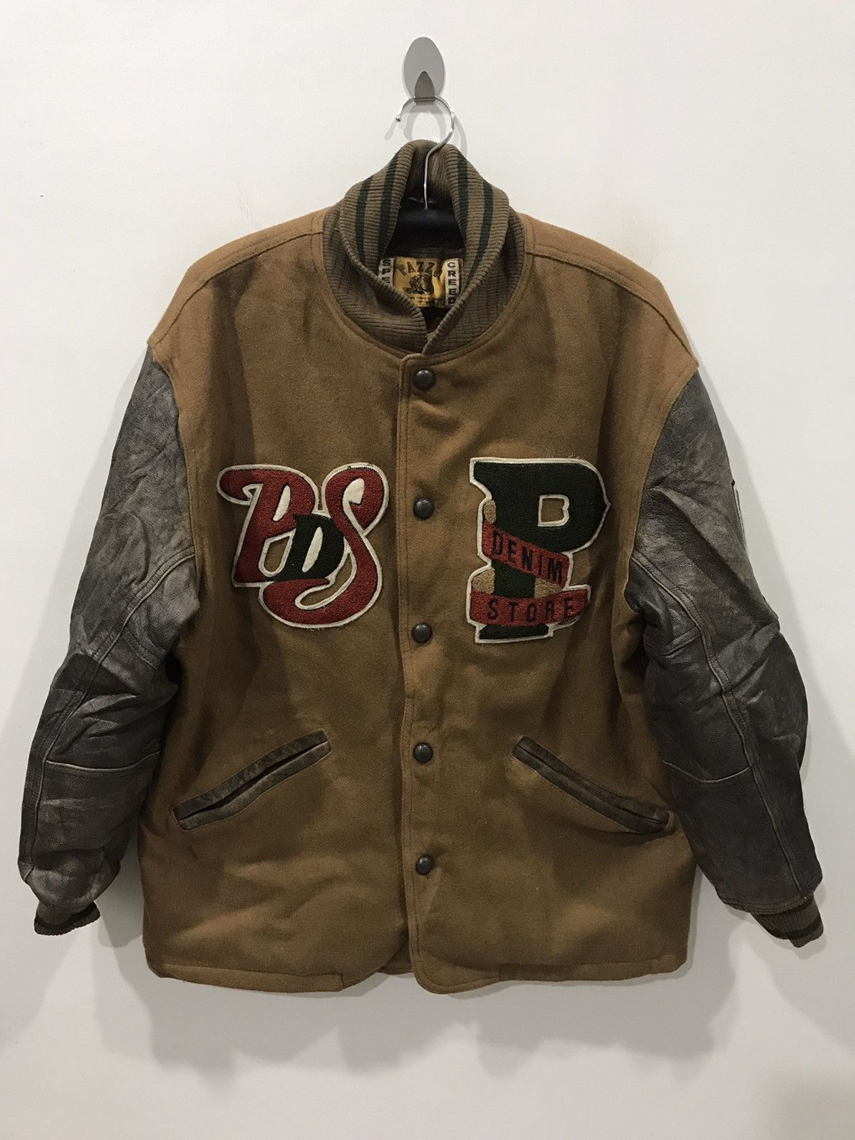 Vintage Vintage PAZZO DENIM STORE Spell Out Oversize Varsity Jacket Size US XL / EU 56 / 4 - 3 Thumbnail