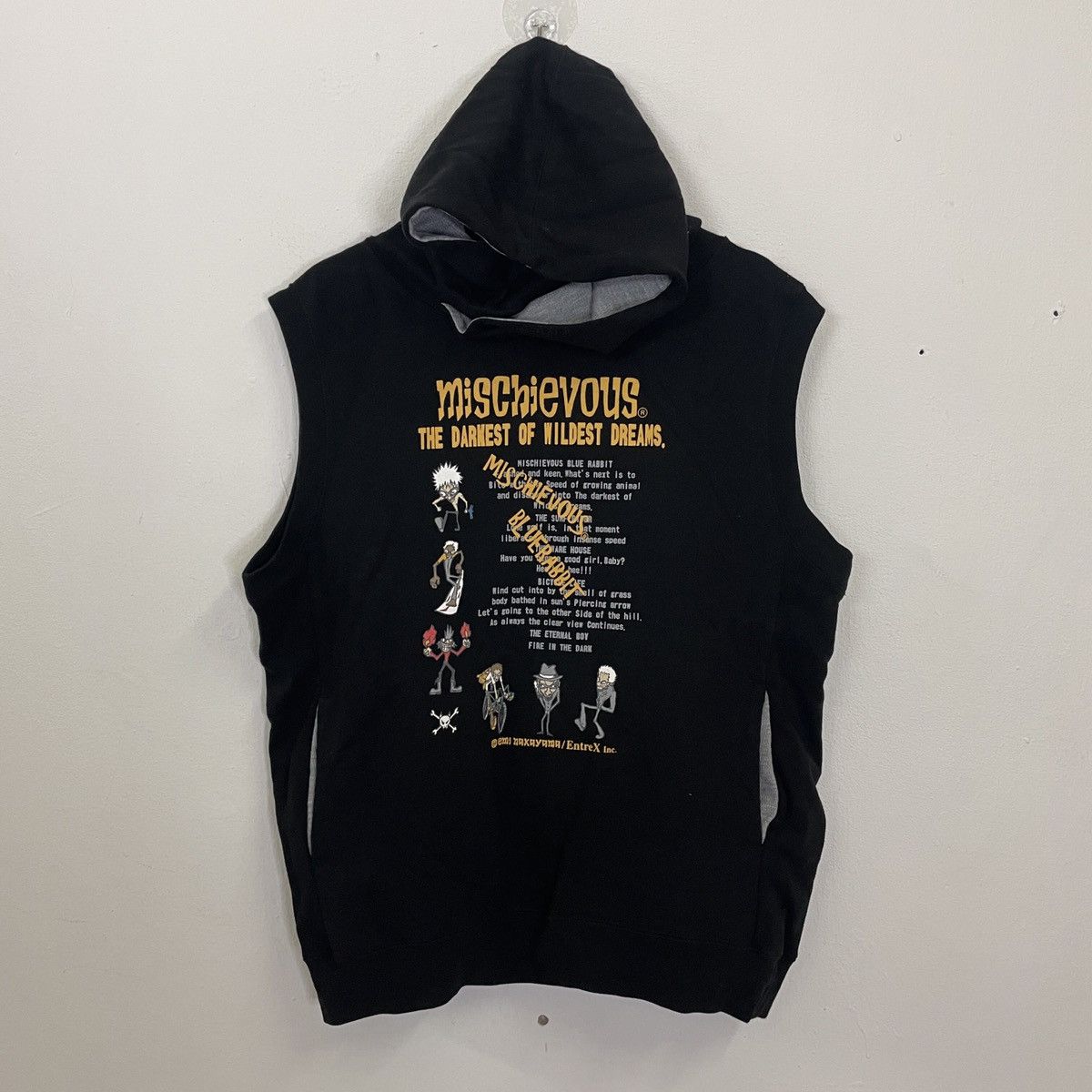 Anime Vtg Mischievous Emi Nakayama Hoodies Sleeveless Sweatshirt Size US L / EU 52-54 / 3 - 1 Thumbnail