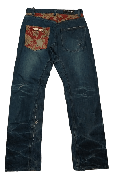 Japanese Brand JAPANESE ARCHIVAL "IN KOKOMO"HEMP PRINT DISTRESSED JEANS Size US 32 / EU 48 - 2 Thumbnail