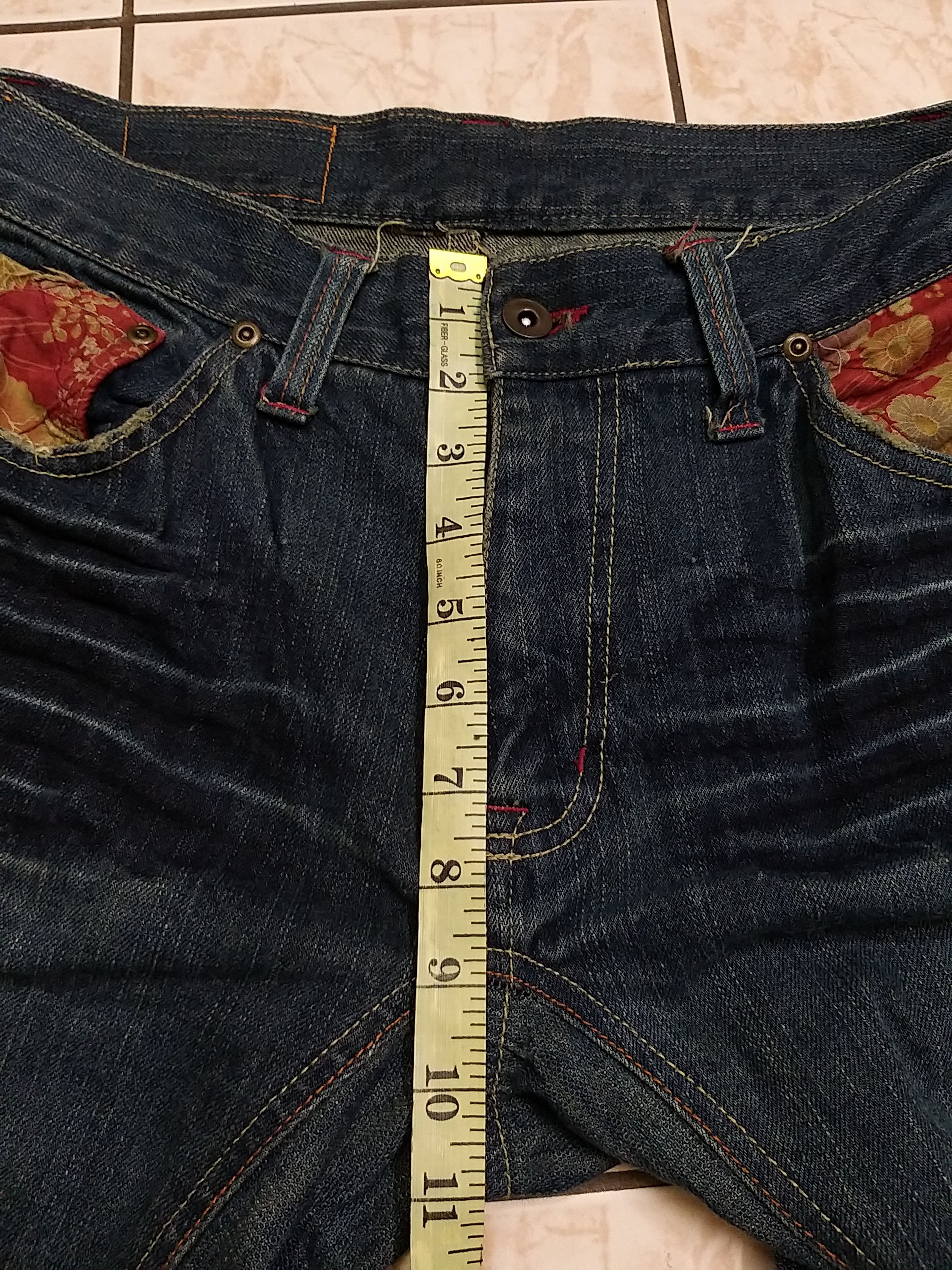 Japanese Brand JAPANESE ARCHIVAL "IN KOKOMO"HEMP PRINT DISTRESSED JEANS Size US 32 / EU 48 - 13 Thumbnail