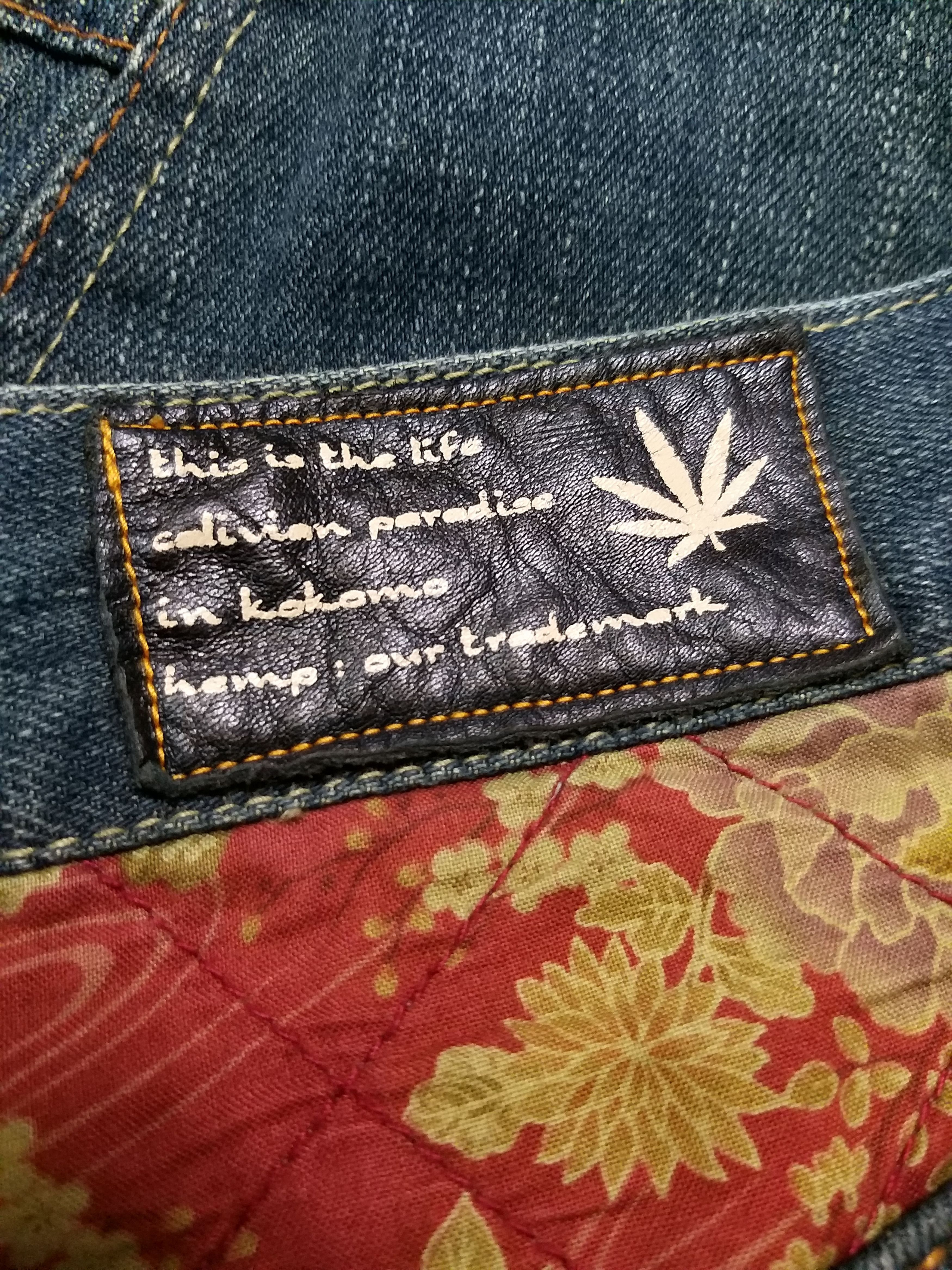 Japanese Brand JAPANESE ARCHIVAL "IN KOKOMO"HEMP PRINT DISTRESSED JEANS Size US 32 / EU 48 - 18 Thumbnail