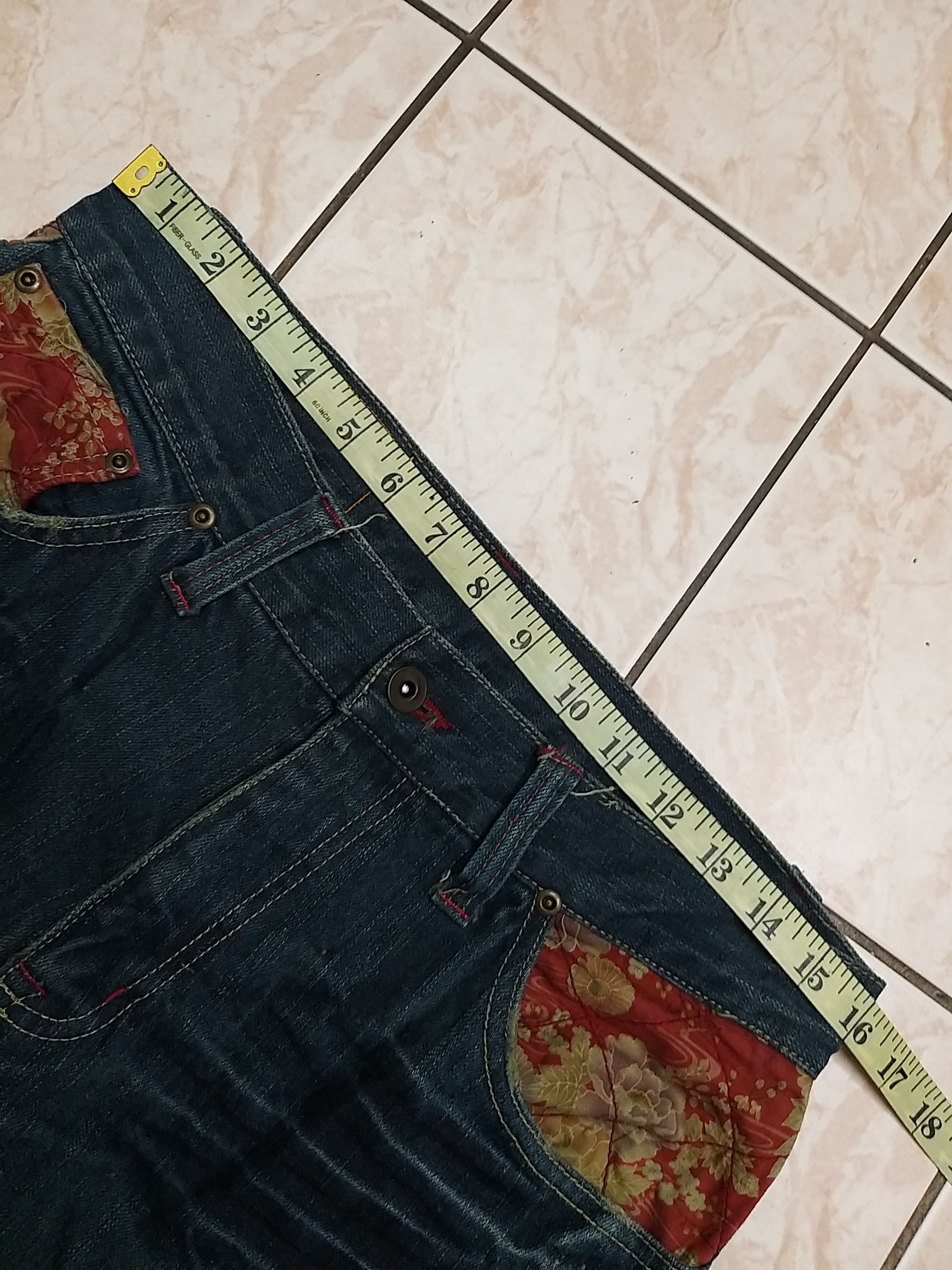Japanese Brand JAPANESE ARCHIVAL "IN KOKOMO"HEMP PRINT DISTRESSED JEANS Size US 32 / EU 48 - 12 Thumbnail