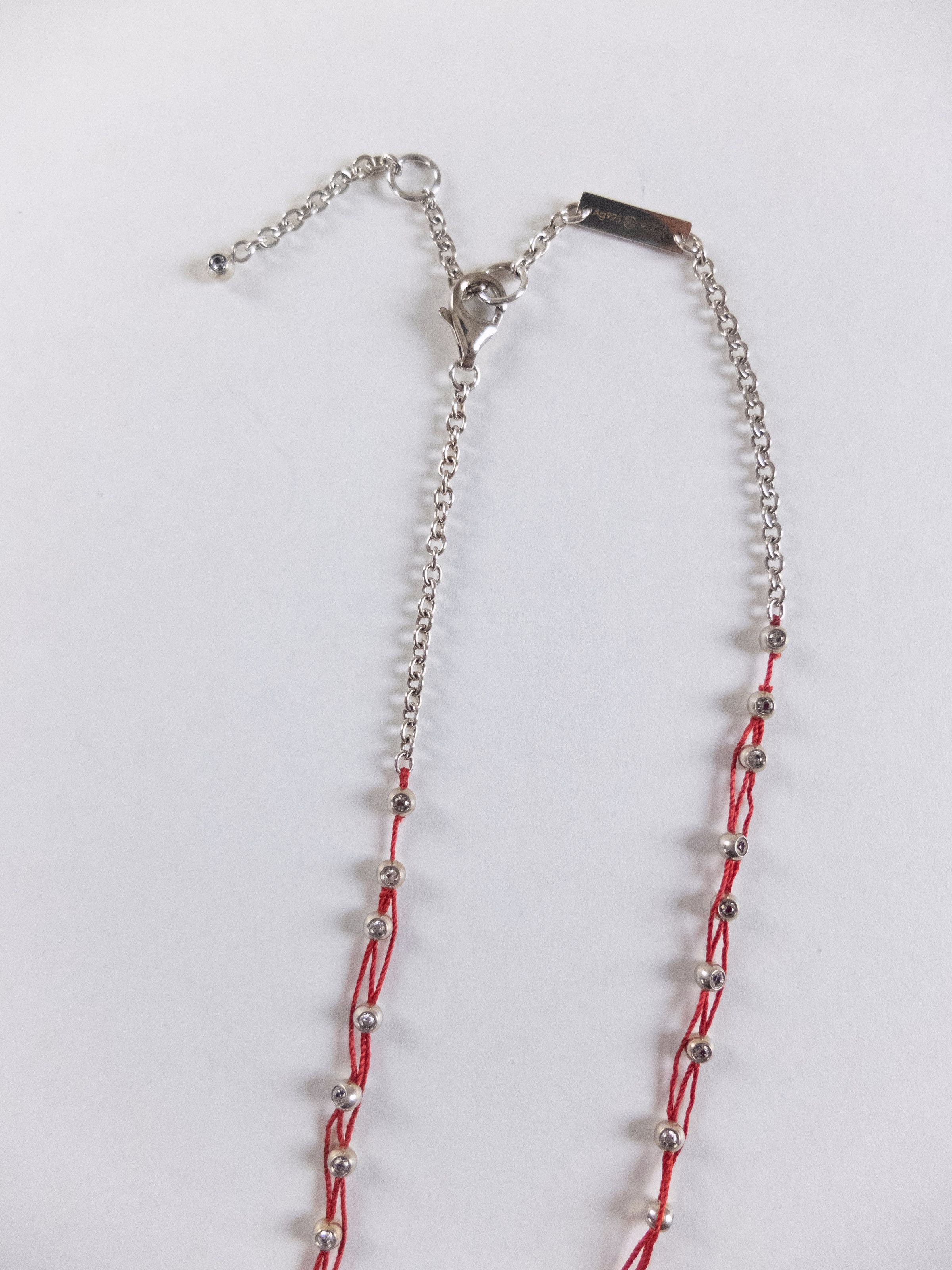 Bottega Veneta BOTTEGA VENETA red Dalmatian Jasper stone pendant necklace Size ONE SIZE - 5 Thumbnail
