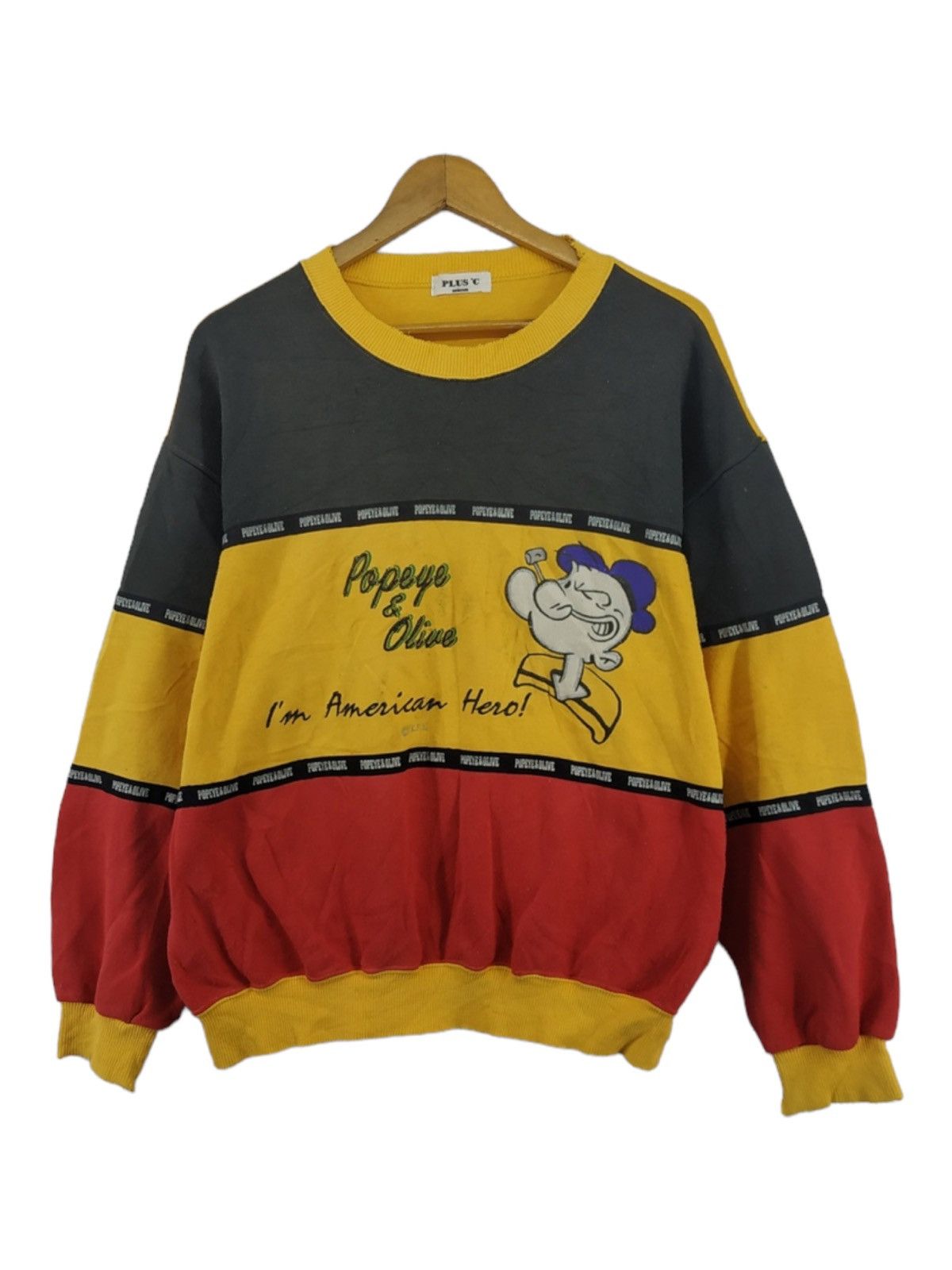 Vintage Popeye Thrashed Sweatshirt. #H
