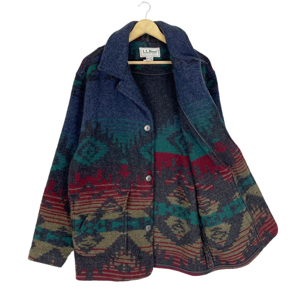 L.L. Bean × Native ❄️VTG LL BEAN NATIVE WOOL BUTTON JACKET Size US M / EU 48-50 / 2 - 7 Thumbnail