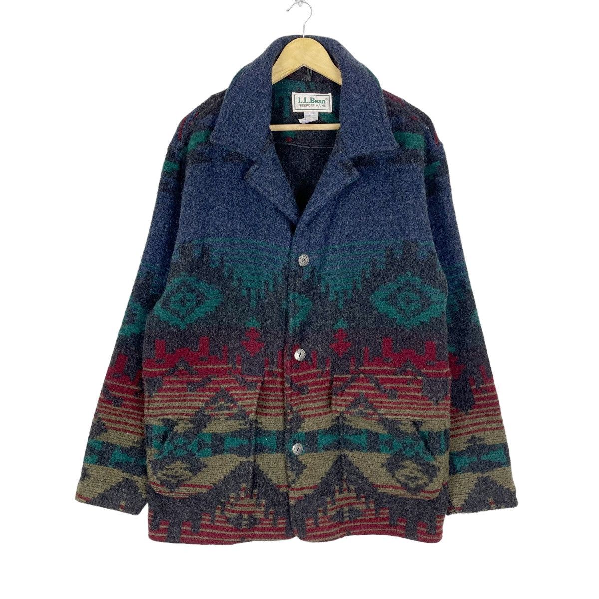 L.L. Bean × Native ❄️VTG LL BEAN NATIVE WOOL BUTTON JACKET Size US M / EU 48-50 / 2 - 3 Thumbnail
