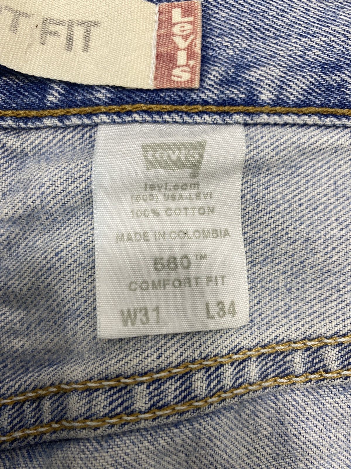 Jean × Levi's × Vintage VINTAGE LEVIS 560 DISTRESSED BLUE WASH JEANS-J524 Size US 32 / EU 48 - 7 Thumbnail