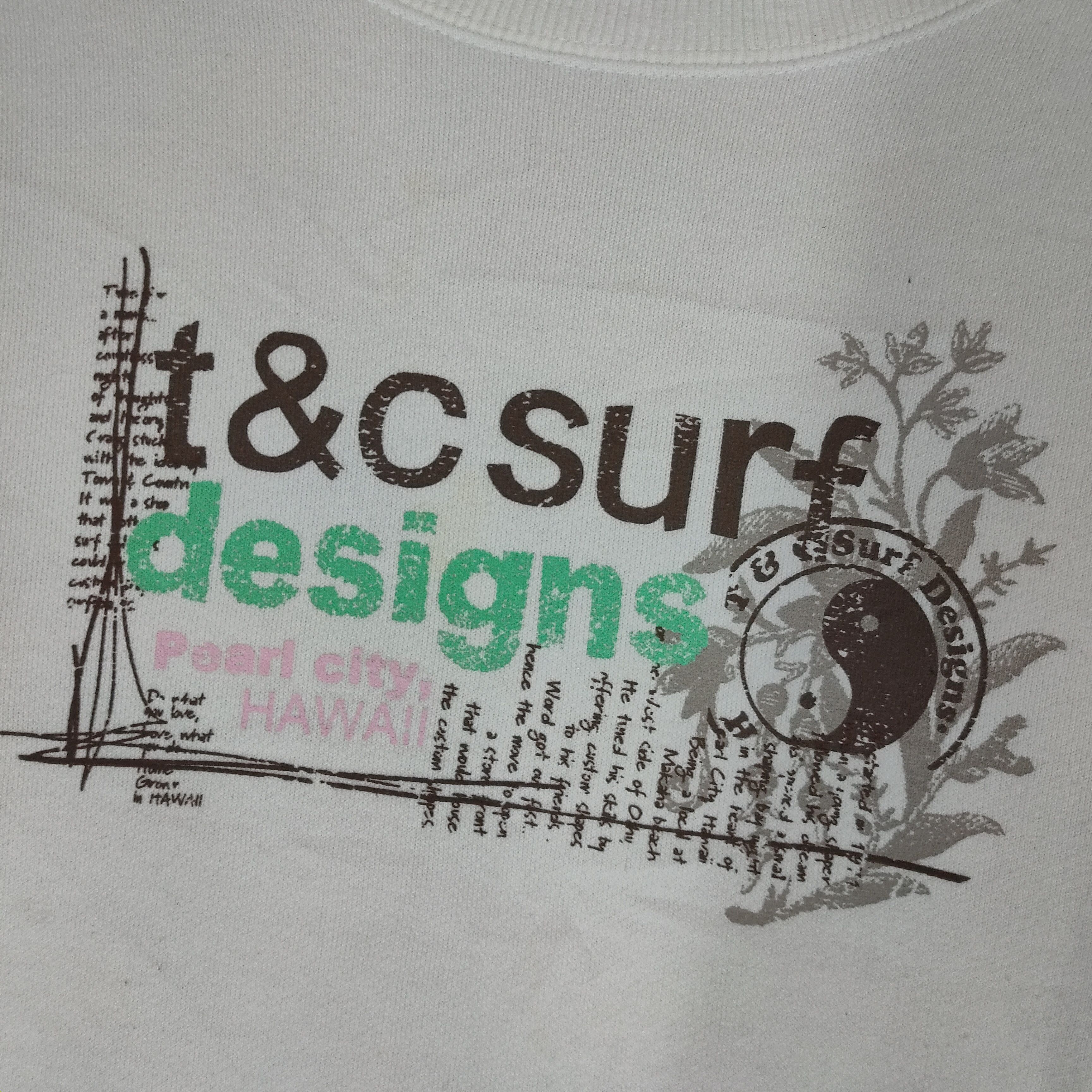 Sports Specialties T&C SURF HAWAII Surfing Big Printed Pullover Sweatshirt Size US S / EU 44-46 / 1 - 2 Thumbnail
