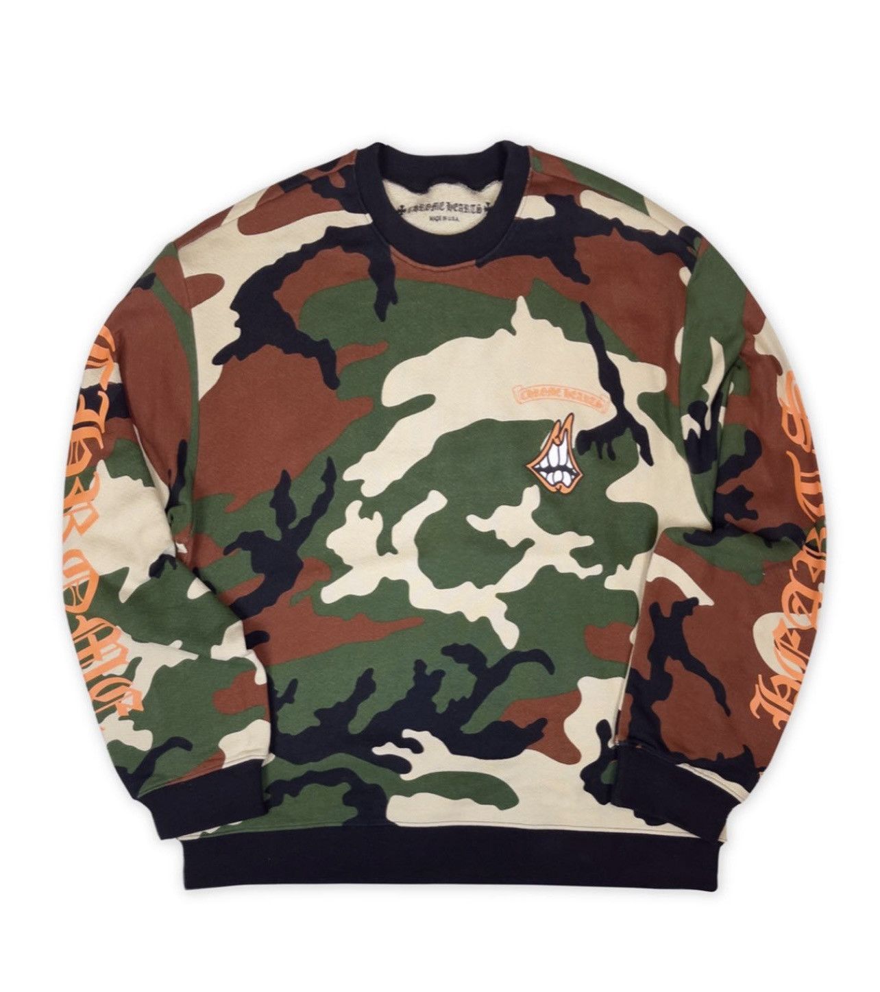 image of Chrome Hearts Matty Boy Camouflage Crewneck, Men's (Size XL)