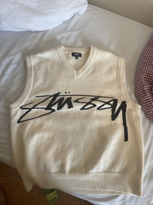 Stussy sweater discount vest natural