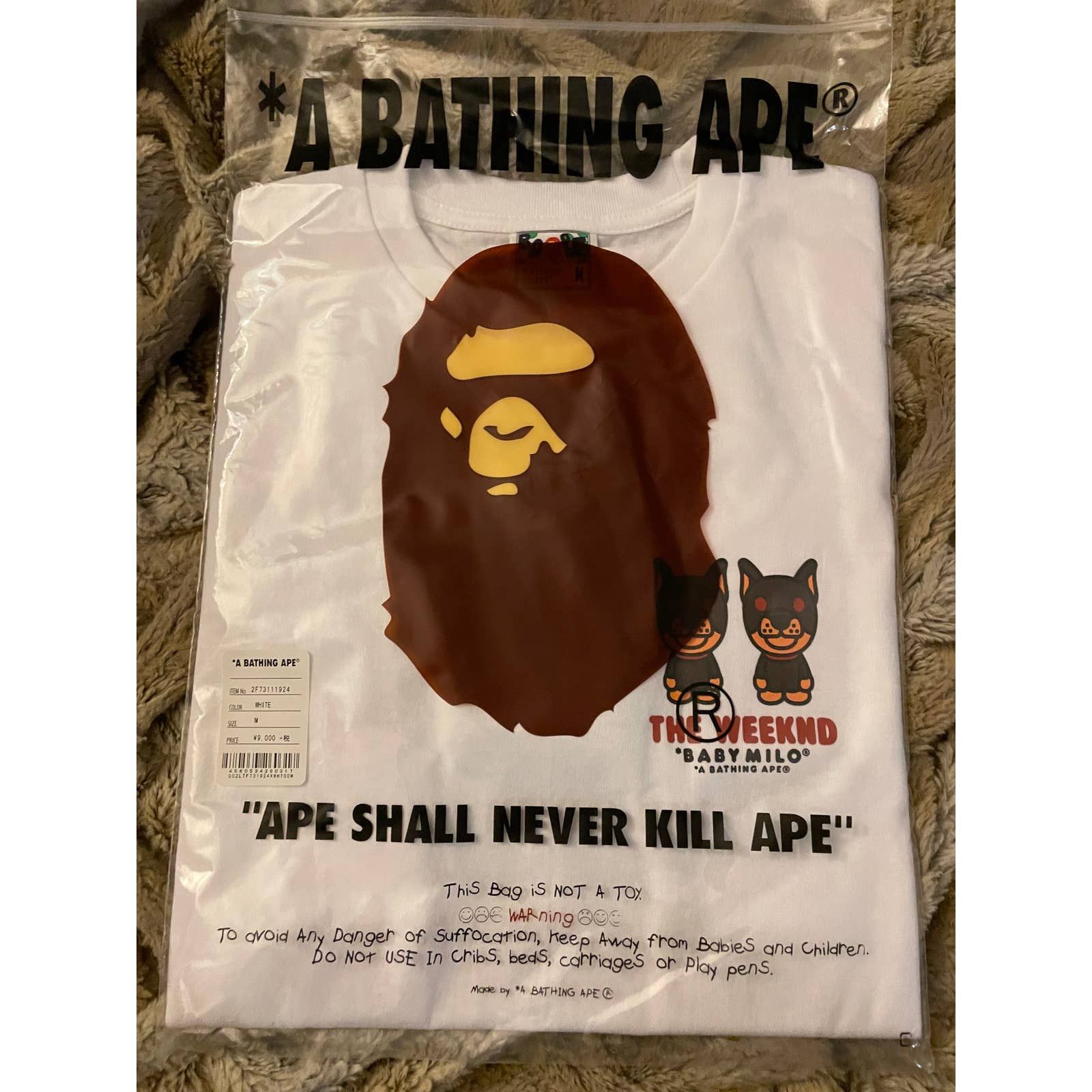 トップス BAPE X THE WEEKND MILO LS TEE SIZE L BAPE x XO The Weeknd Long Sleeve Tee Black Men's - SS20 - US