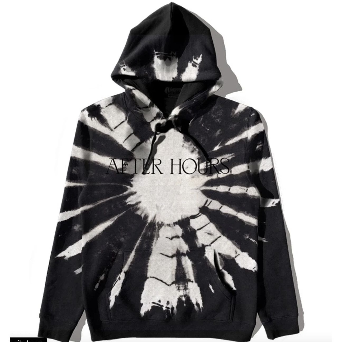 THE WEEKND AFTER HOURS BLACK DYE PULLOVER HOODIE - LARGE