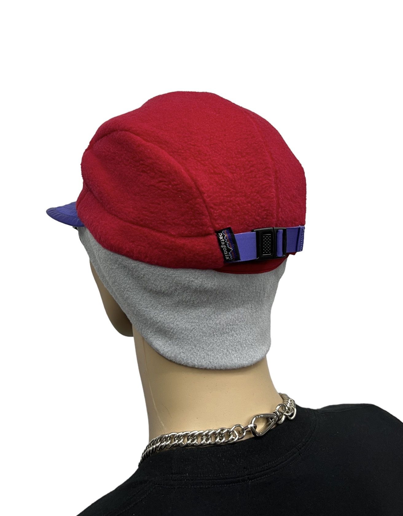 Patagonia 🔥Vintage 90’s PATAGONIA 5 Panel Ear Trap Winter Fleece Hat Size ONE SIZE - 5 Thumbnail