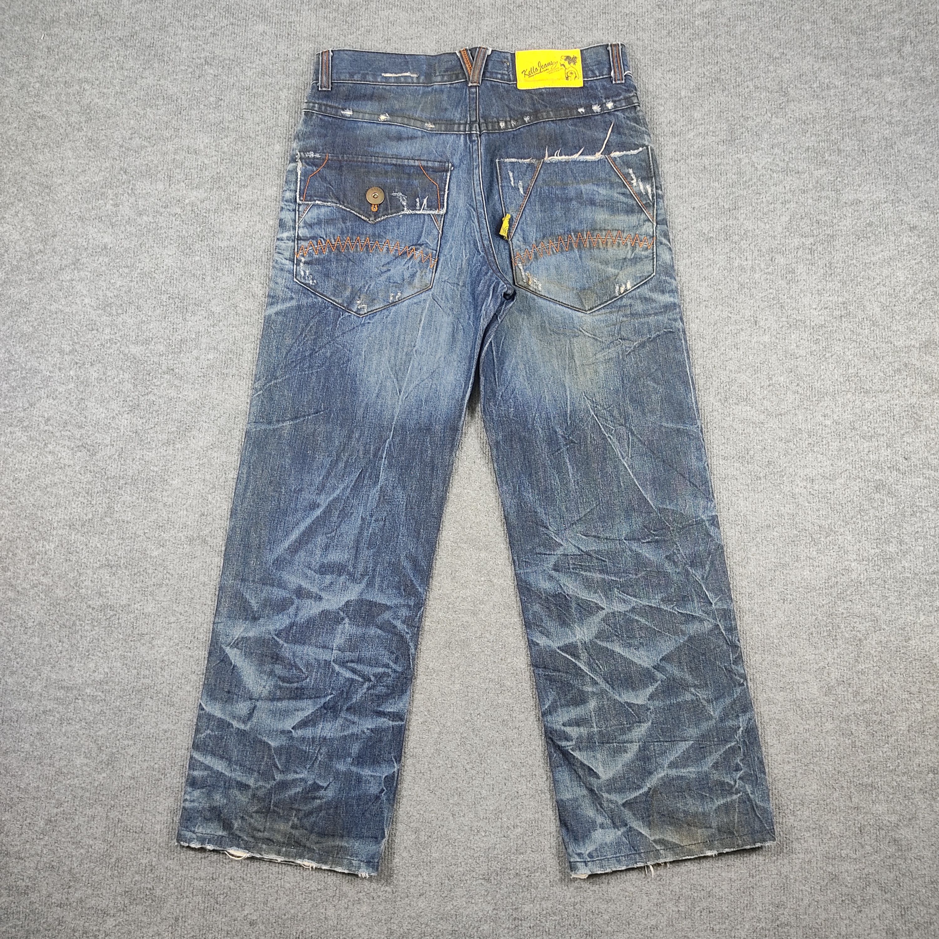 Japanese Brand × Vintage Vintage Kello Jeans Jeans Blue Wash L587 Size US 34 / EU 50 - 4 Thumbnail