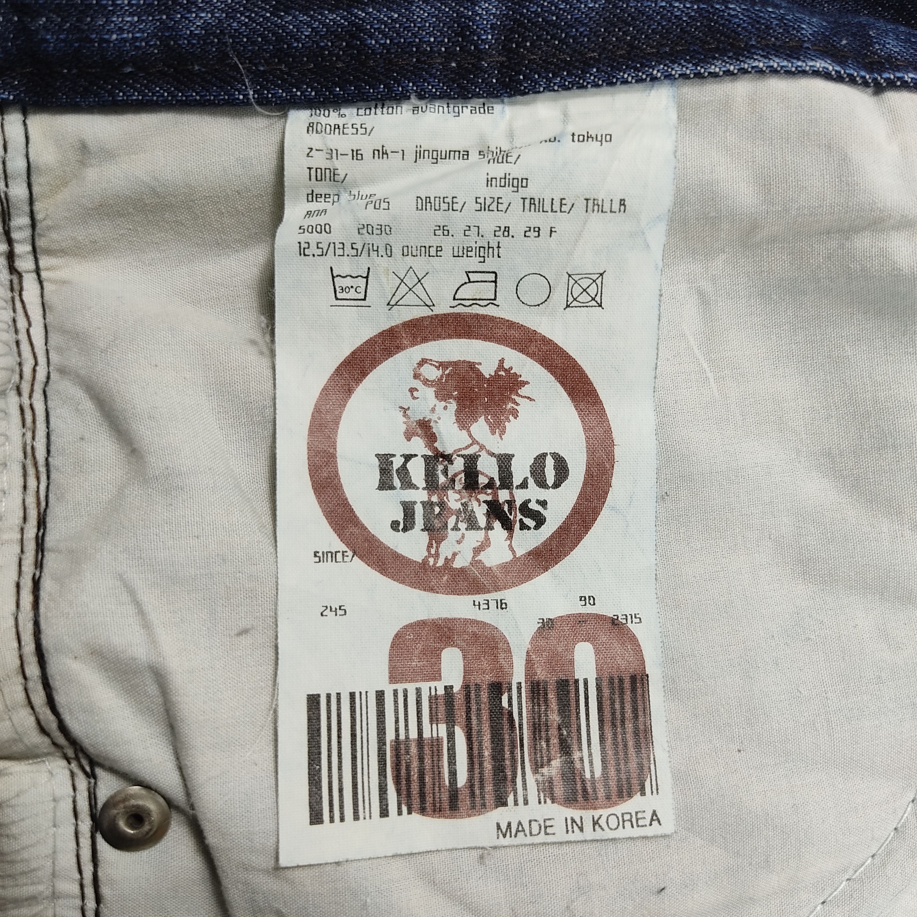 Japanese Brand × Vintage Vintage Kello Jeans Jeans Blue Wash L587 Size US 34 / EU 50 - 20 Thumbnail
