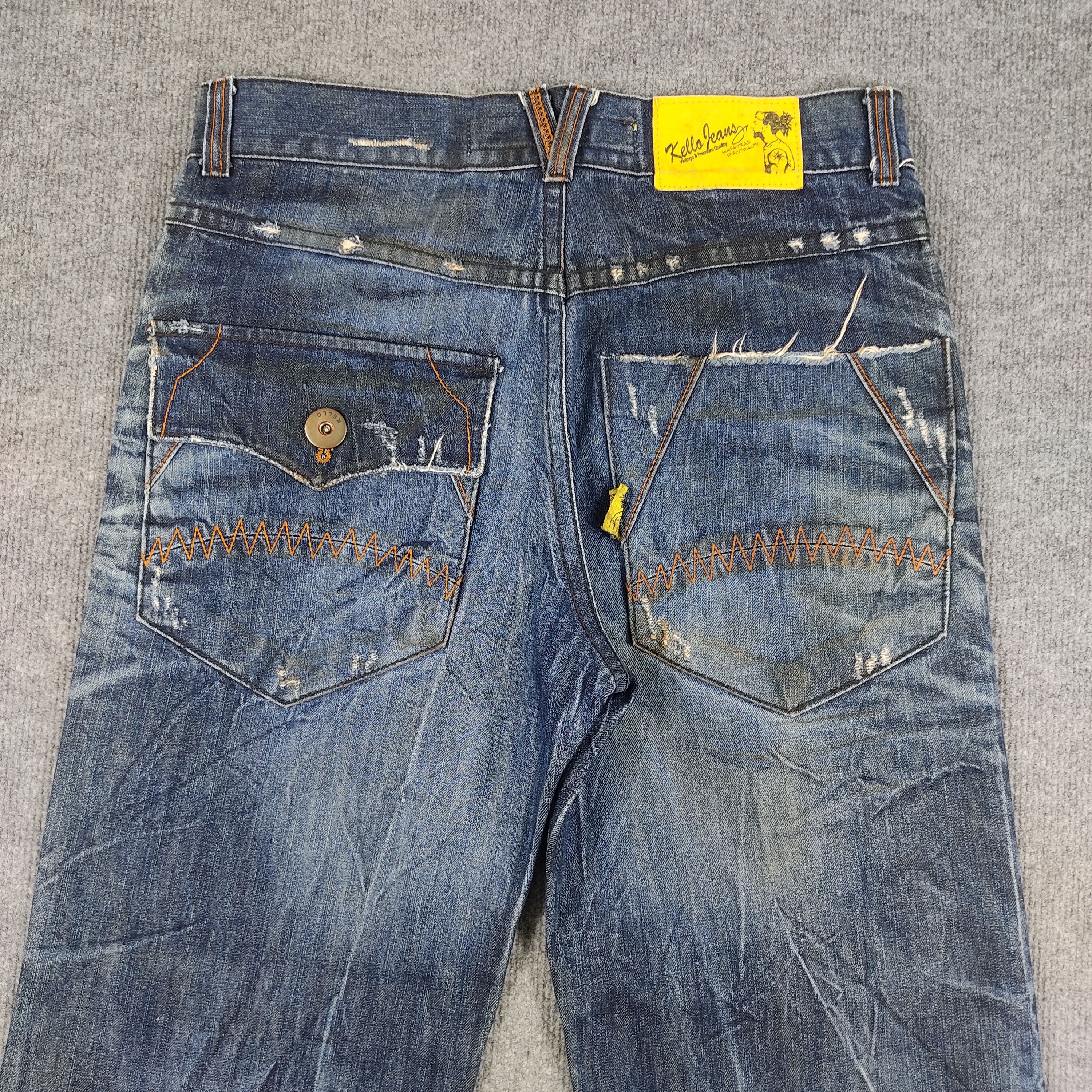 Japanese Brand × Vintage Vintage Kello Jeans Jeans Blue Wash L587 Size US 34 / EU 50 - 11 Thumbnail