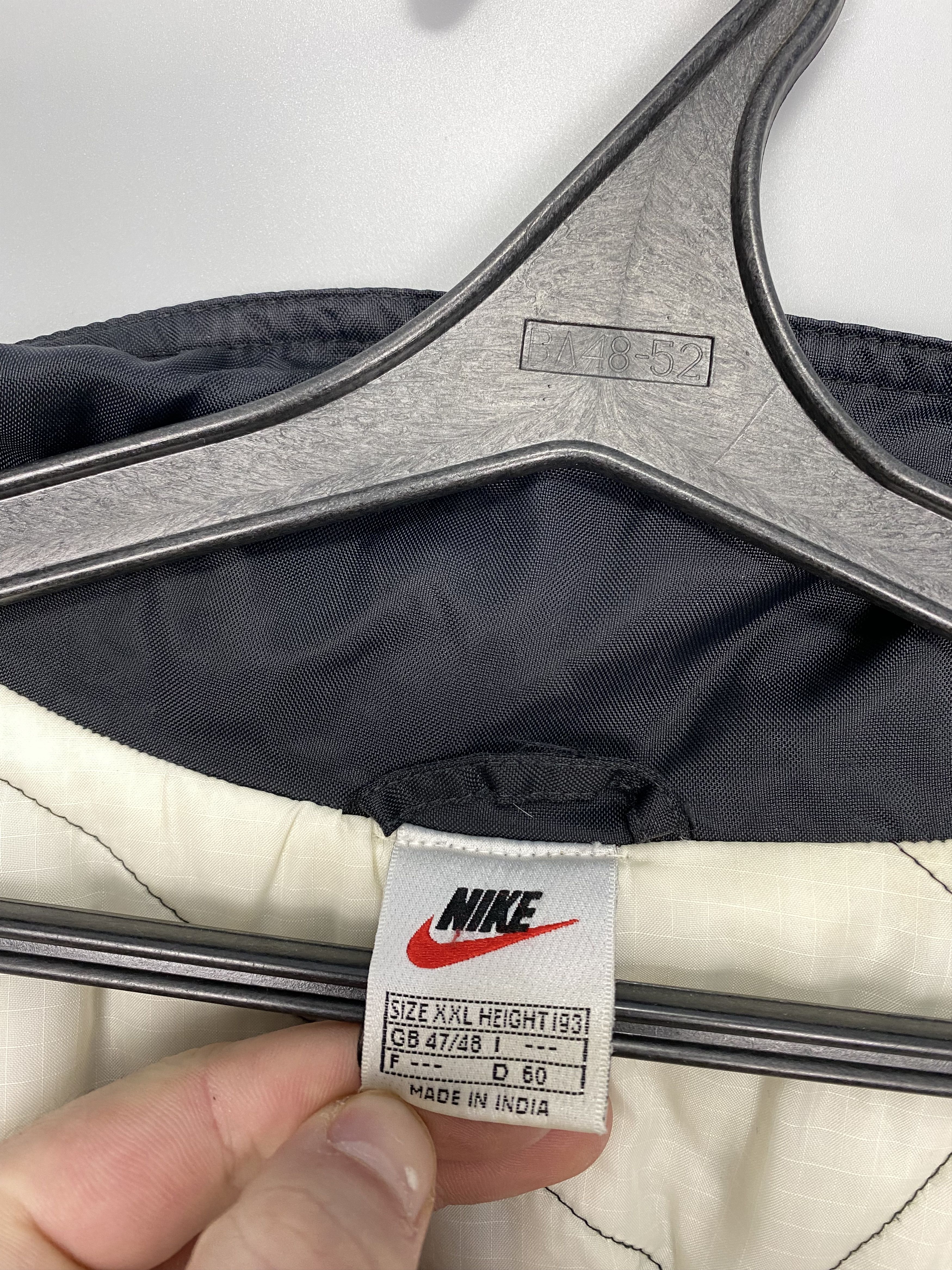 Nike Vintage 90s NIKE Big Swoosh Logo Black jacket Size US XXL / EU 58 / 5 - 9 Thumbnail