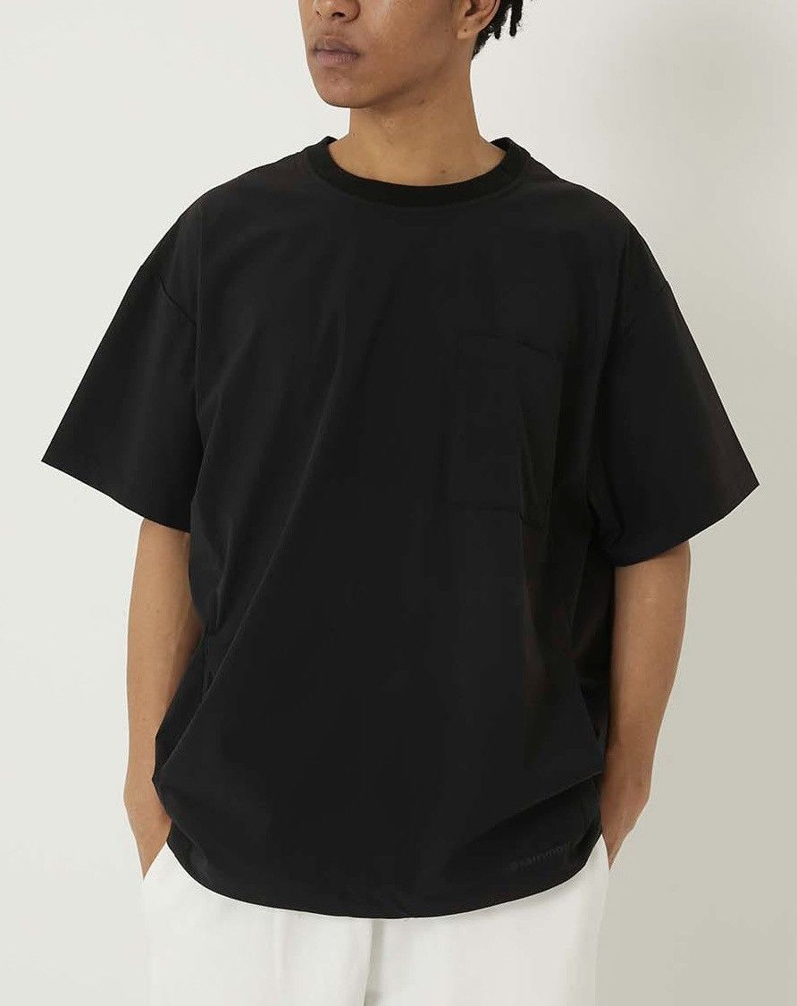 image of Blue Blue Japan x Hollywood Ranch&market Hr Market Basque Plain Shirt Patch Pocket Tee in Black (Si