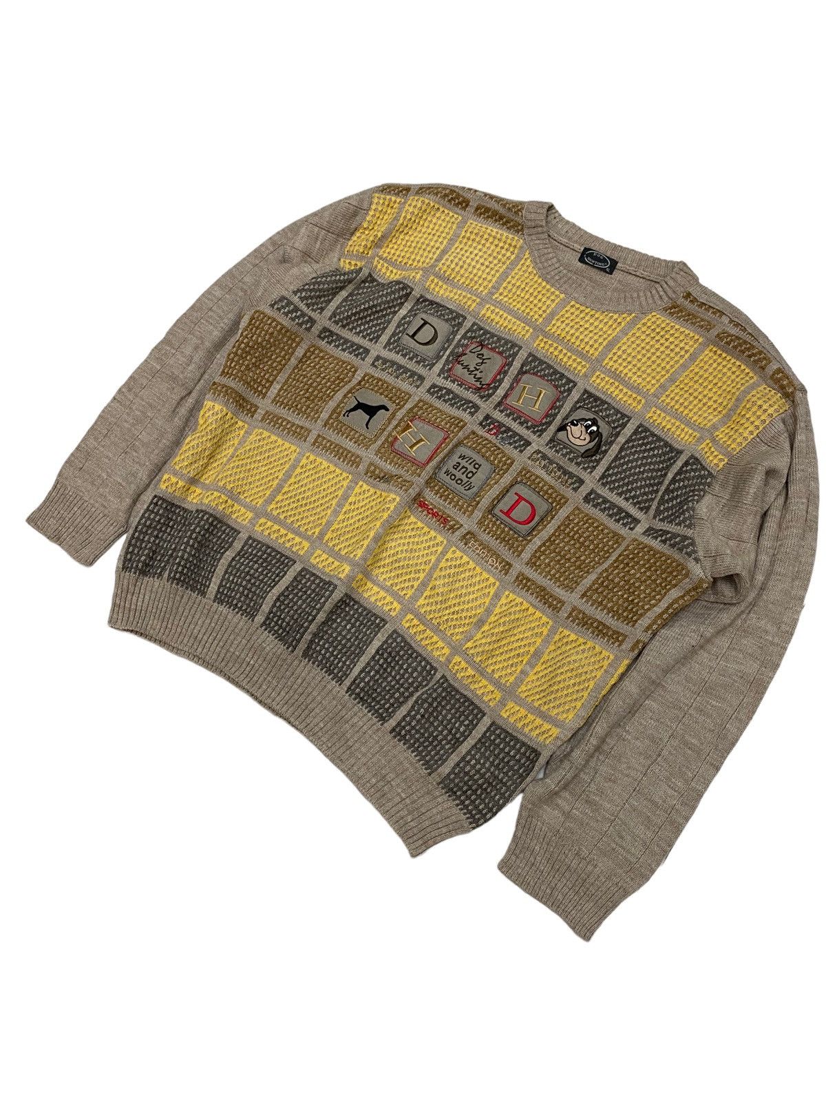 Vintage Vintage Japanese Brand Dog Hunting Knitwear Sweater Size US XXL / EU 58 / 5 - 2 Thumbnail