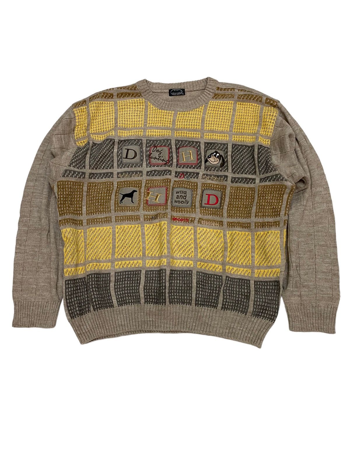 Vintage Vintage Japanese Brand Dog Hunting Knitwear Sweater Size US XXL / EU 58 / 5 - 1 Thumbnail